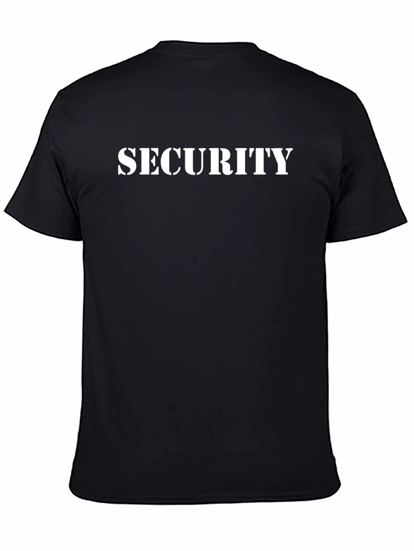 Security T-Shirt - Bold White Print on Black