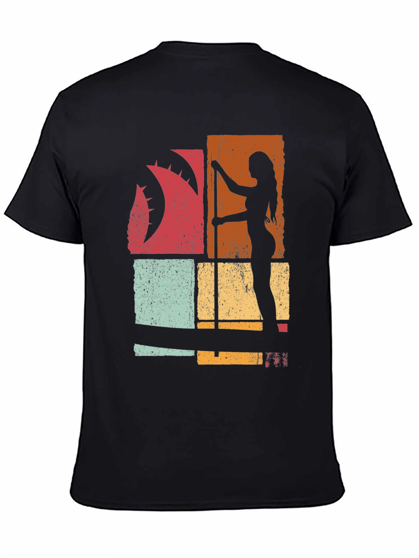 Retro Pole Dance Silhouette Graphic T-Shirt