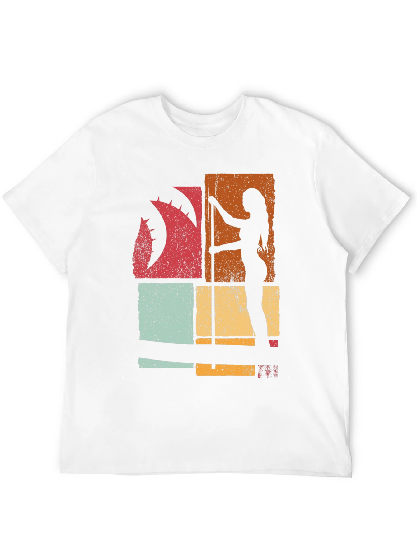 Retro Pole Dance Silhouette Graphic T-Shirt