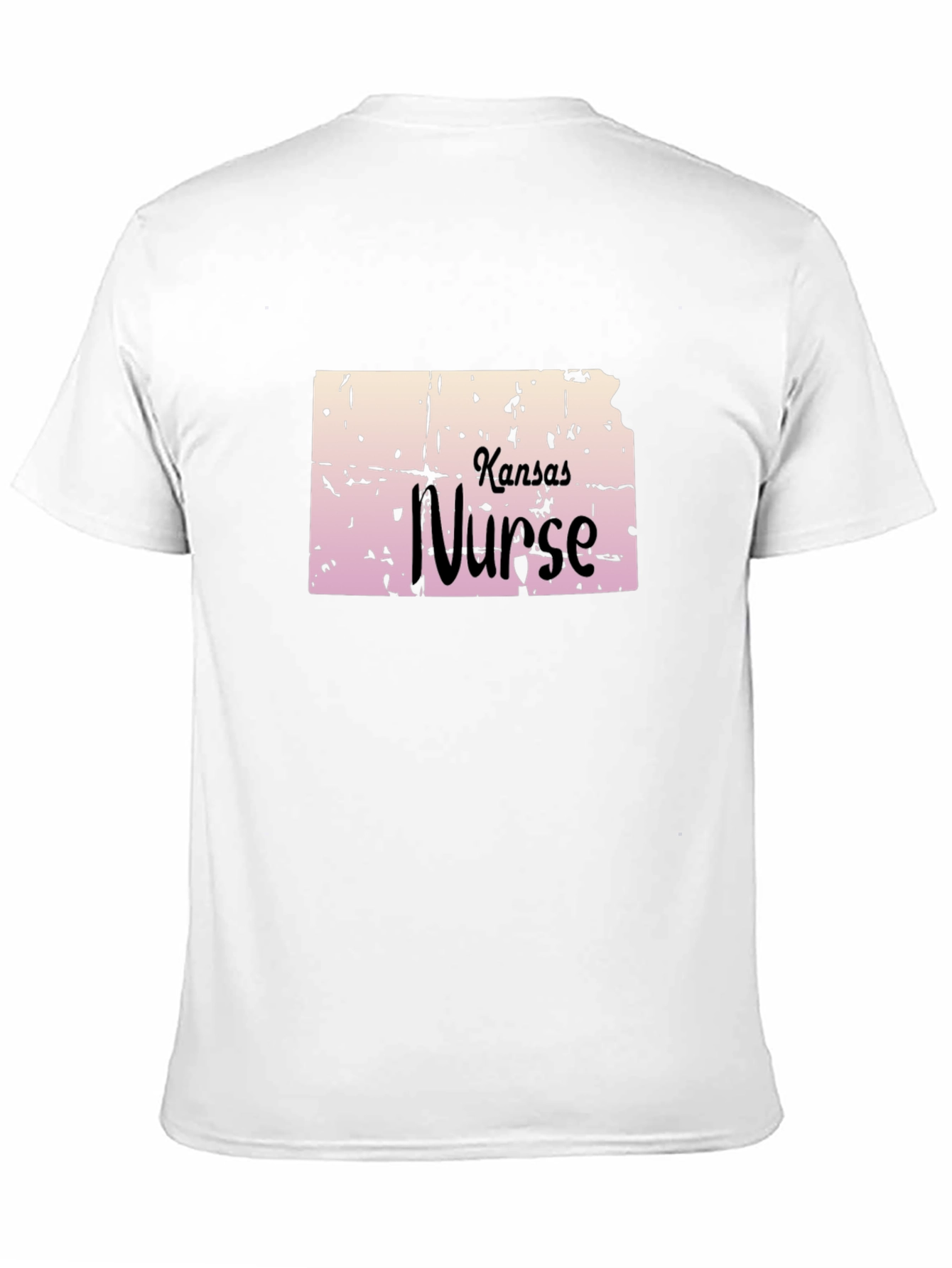 Kansas Nurse Graphic Tee - Black Cotton T-Shirt