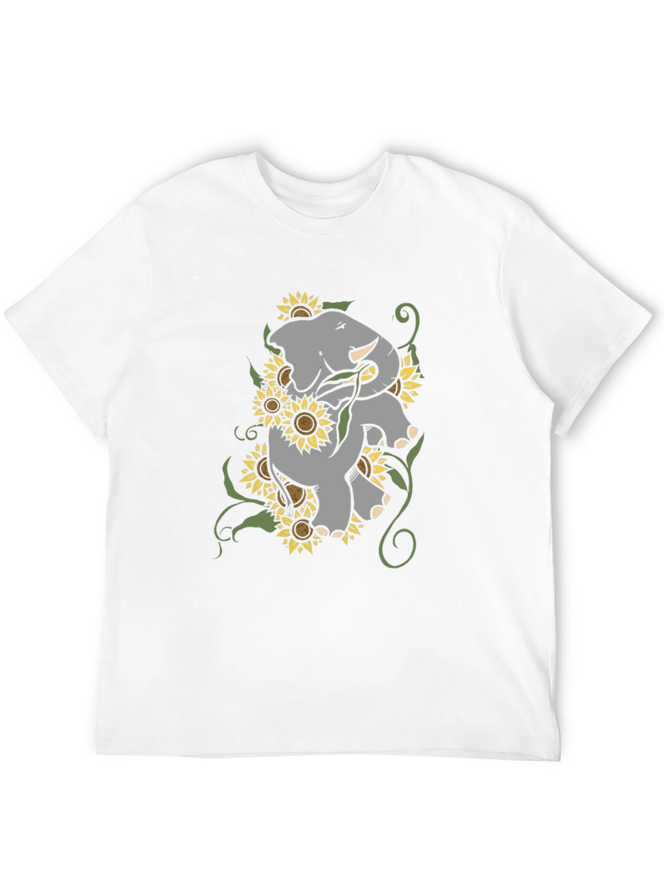 Elephant & Sunflower Graphic Tee