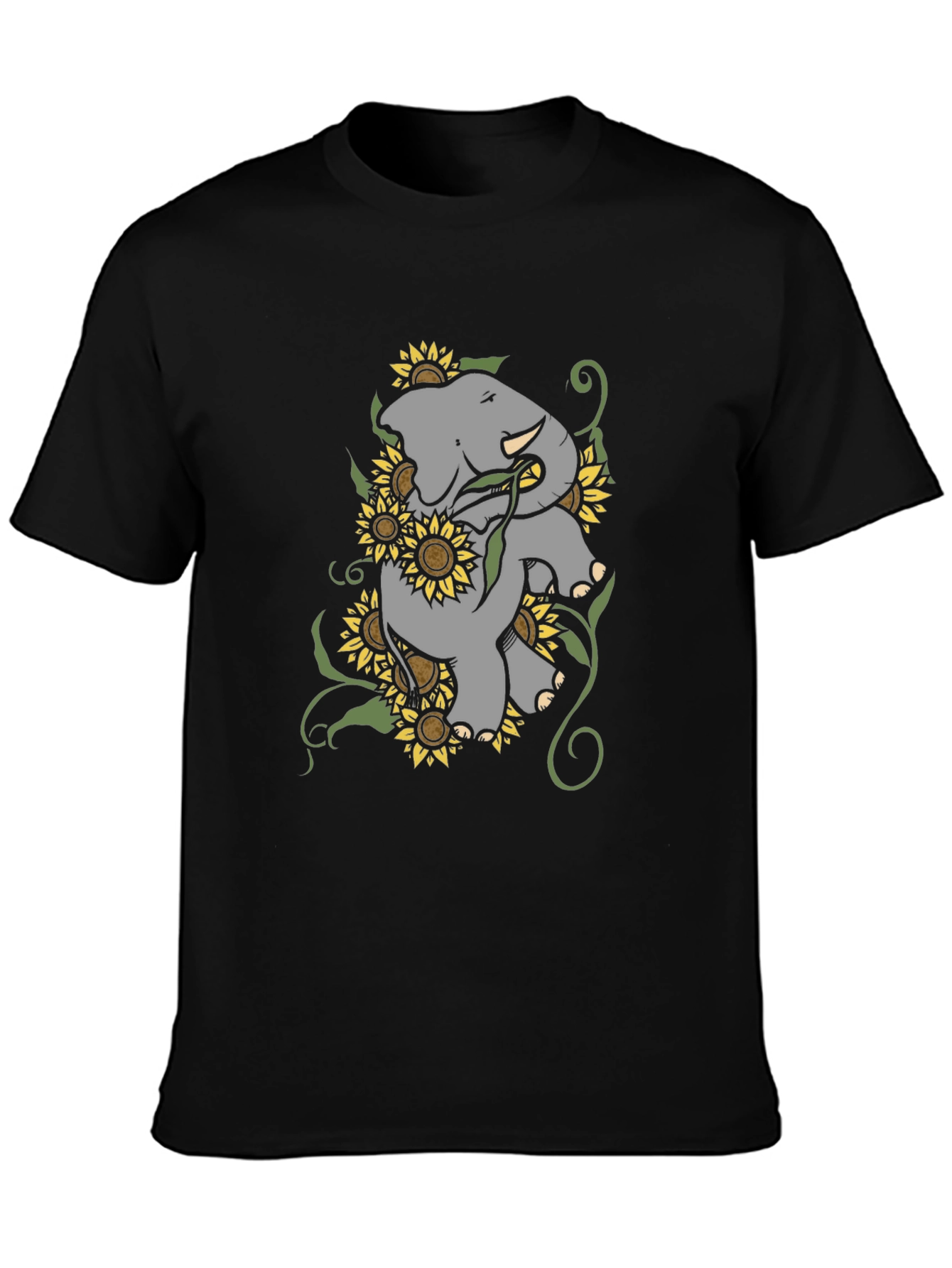 Elephant & Sunflower Graphic Tee