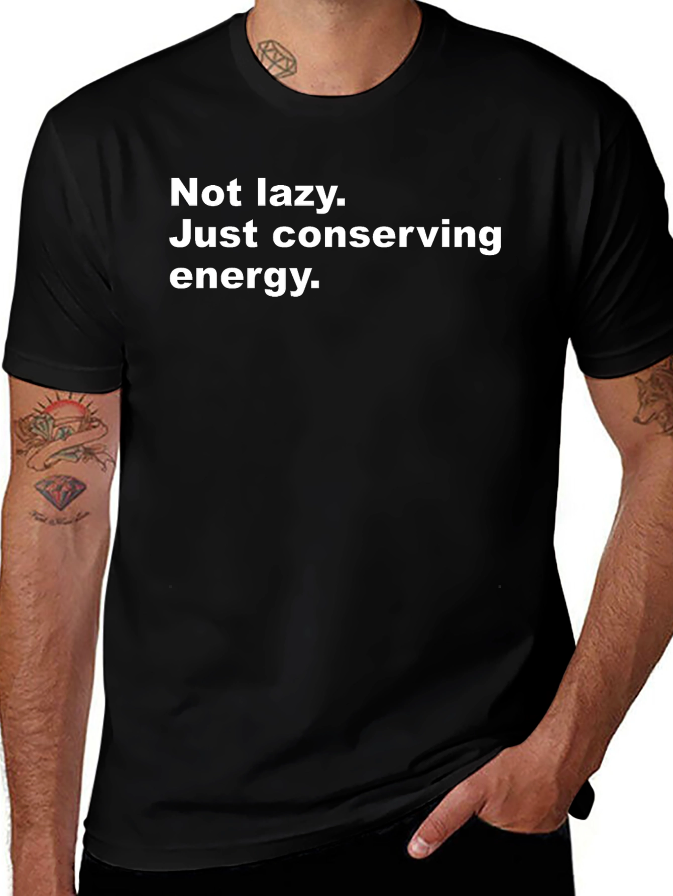 Conserving Energy Mens Black T-Shirt