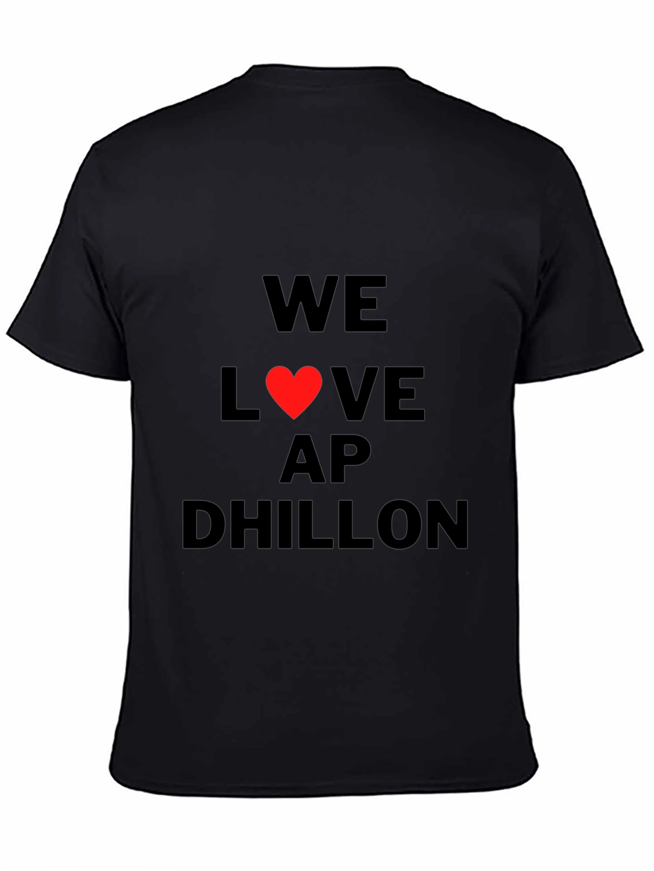 We Love AP Dhillon Black Graphic Tee
