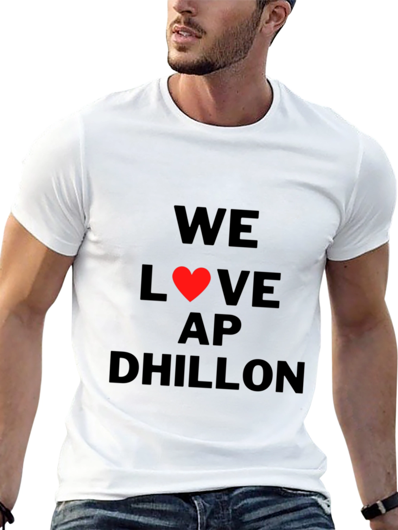 We Love AP Dhillon Black Graphic Tee