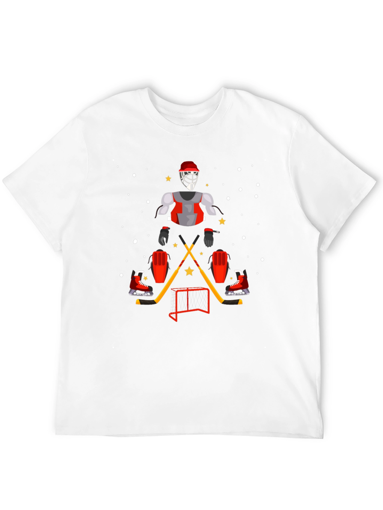 Hockey Goalie Graphic T-Shirt - Sporty Black Tee