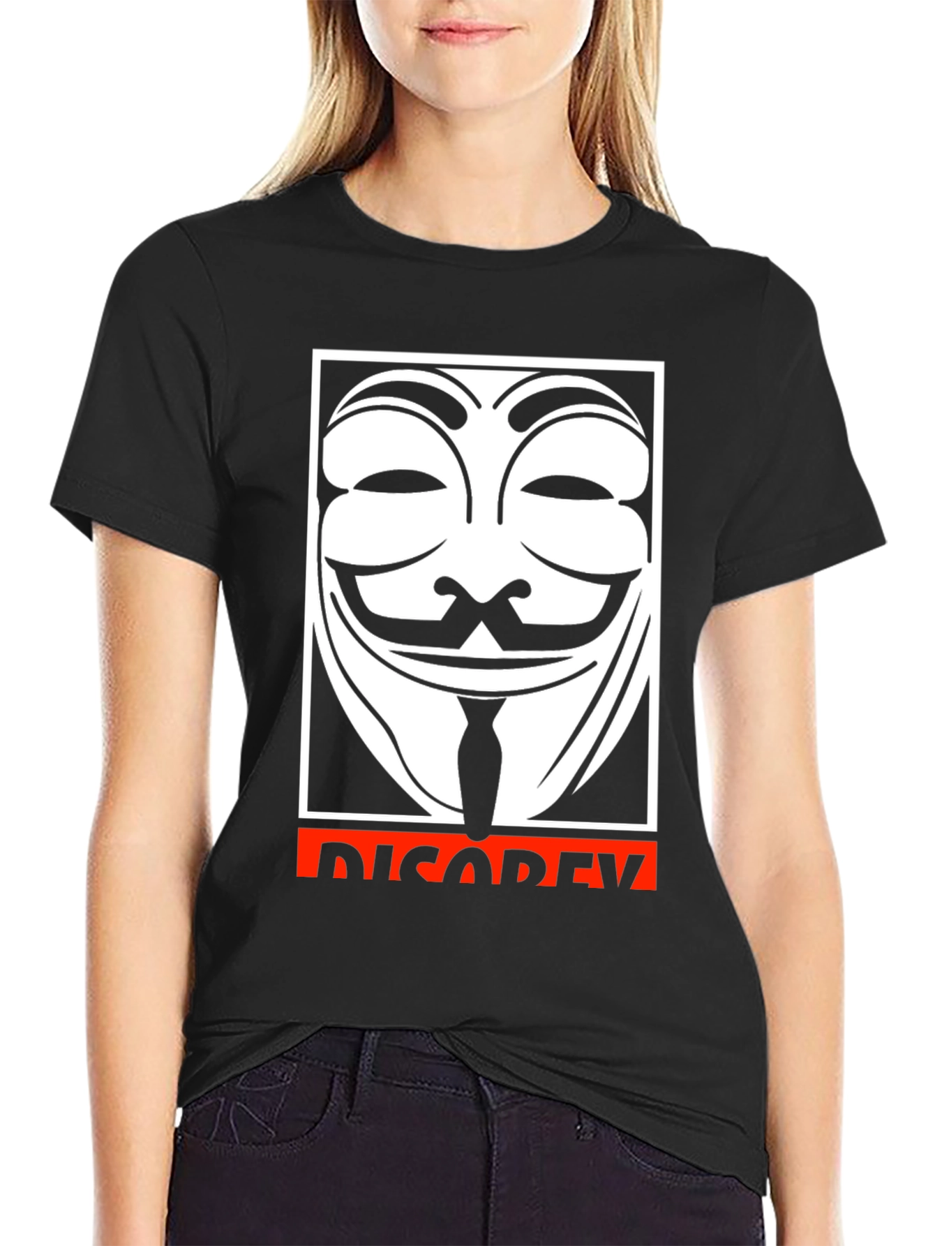 Anonymous Guy Fawkes Disobey Graphic T-Shirt