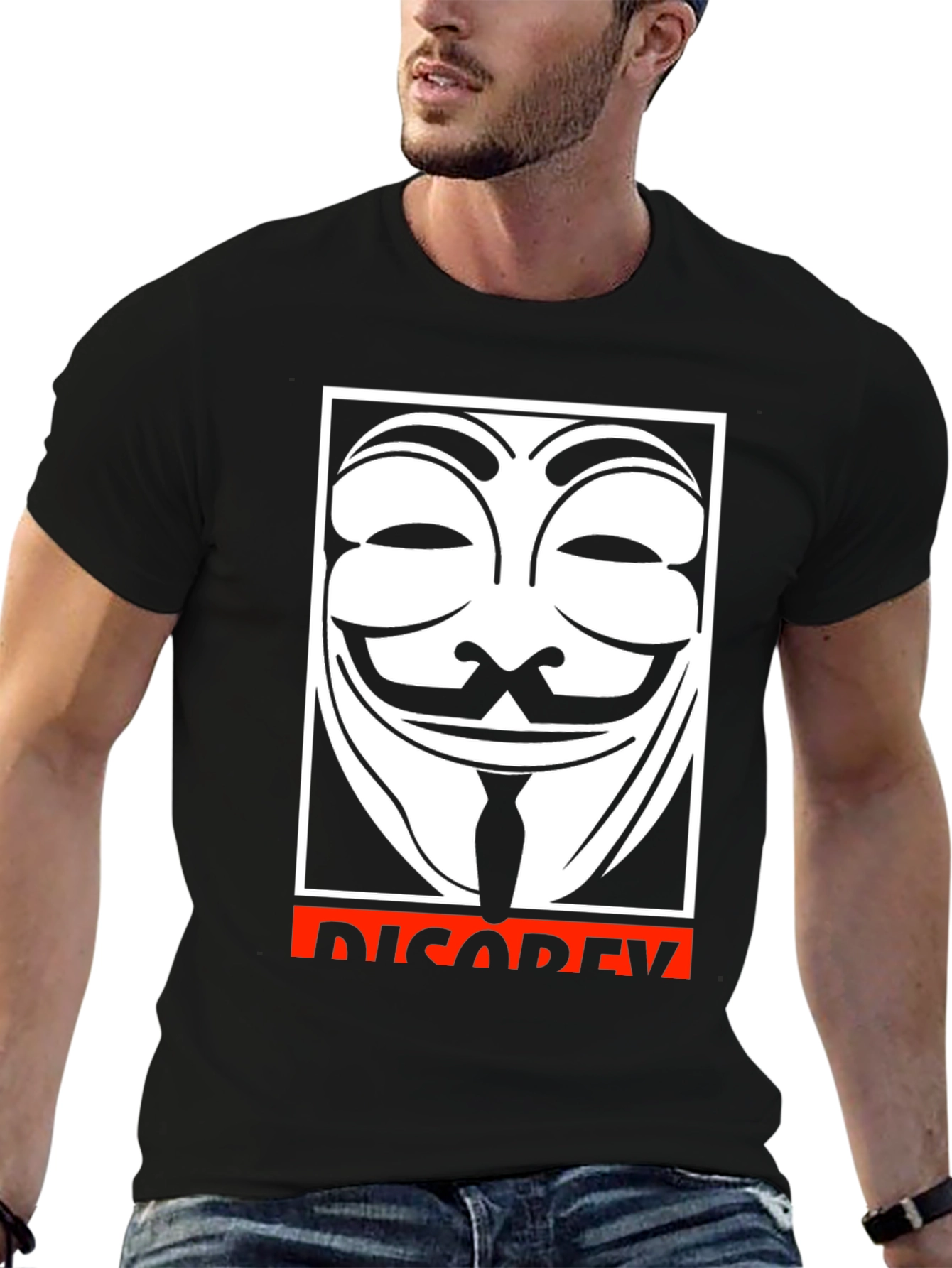 Anonymous Guy Fawkes Disobey Graphic T-Shirt