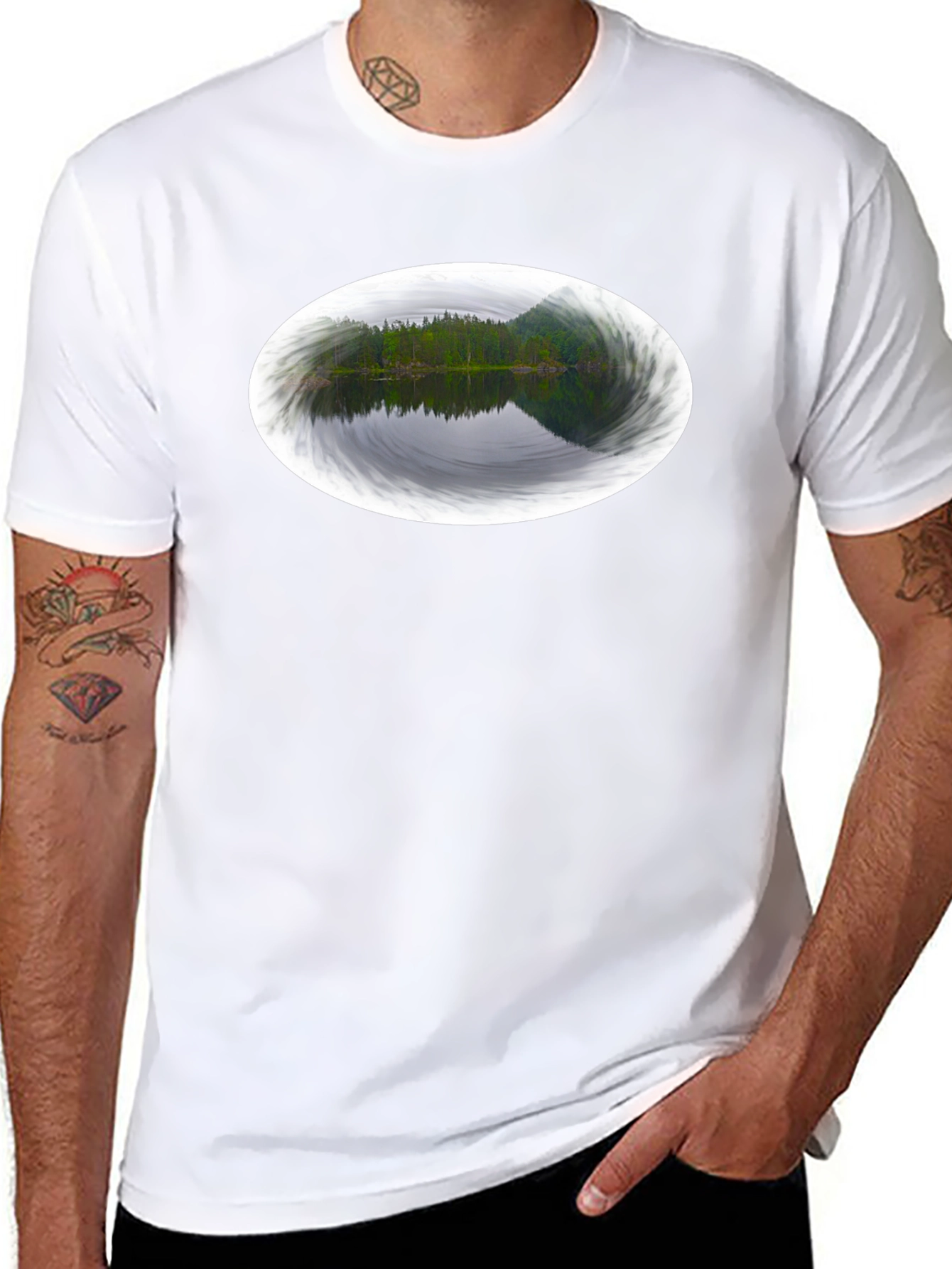 Nature Reflection Black Tee