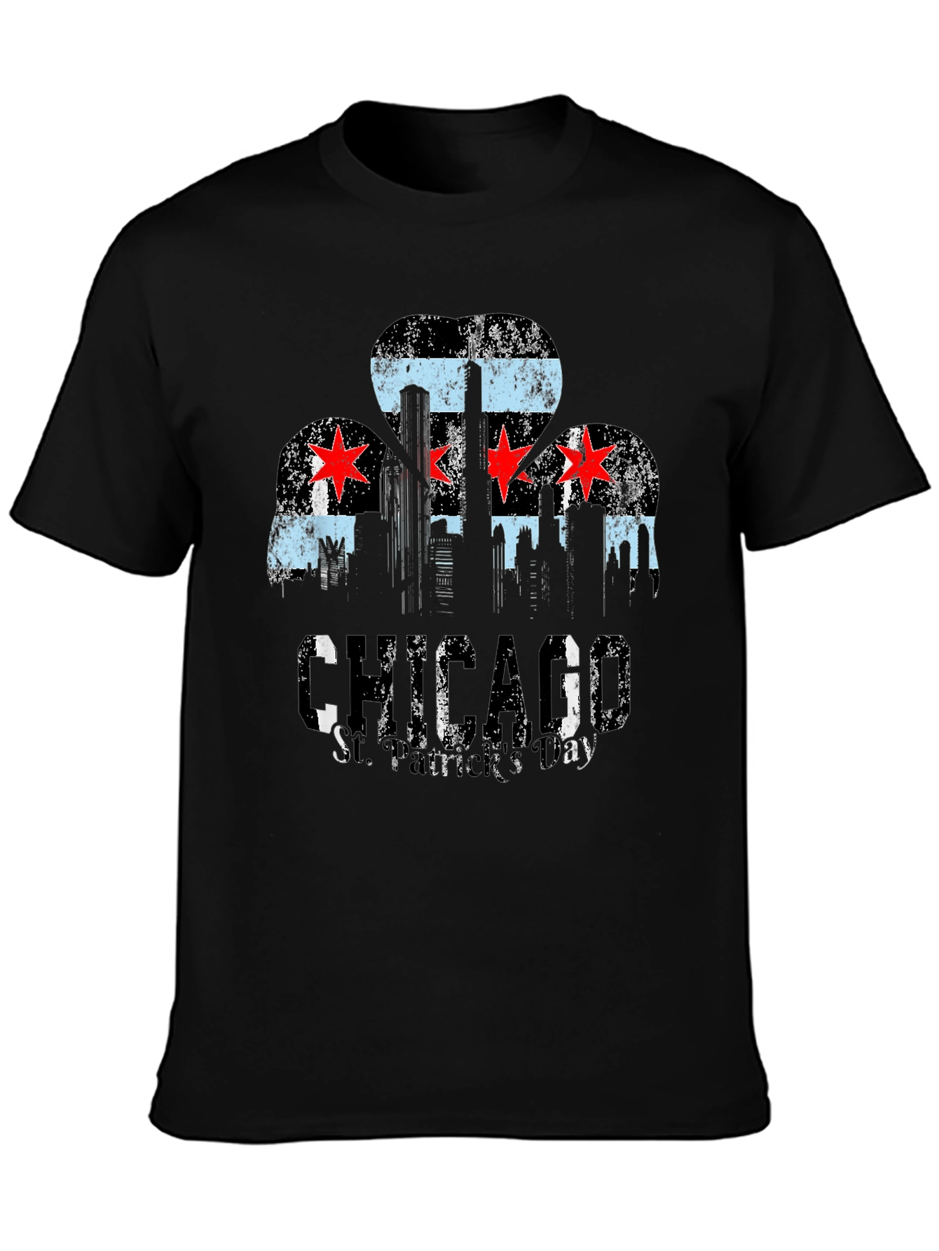 Chicago Skyline Black T-Shirt