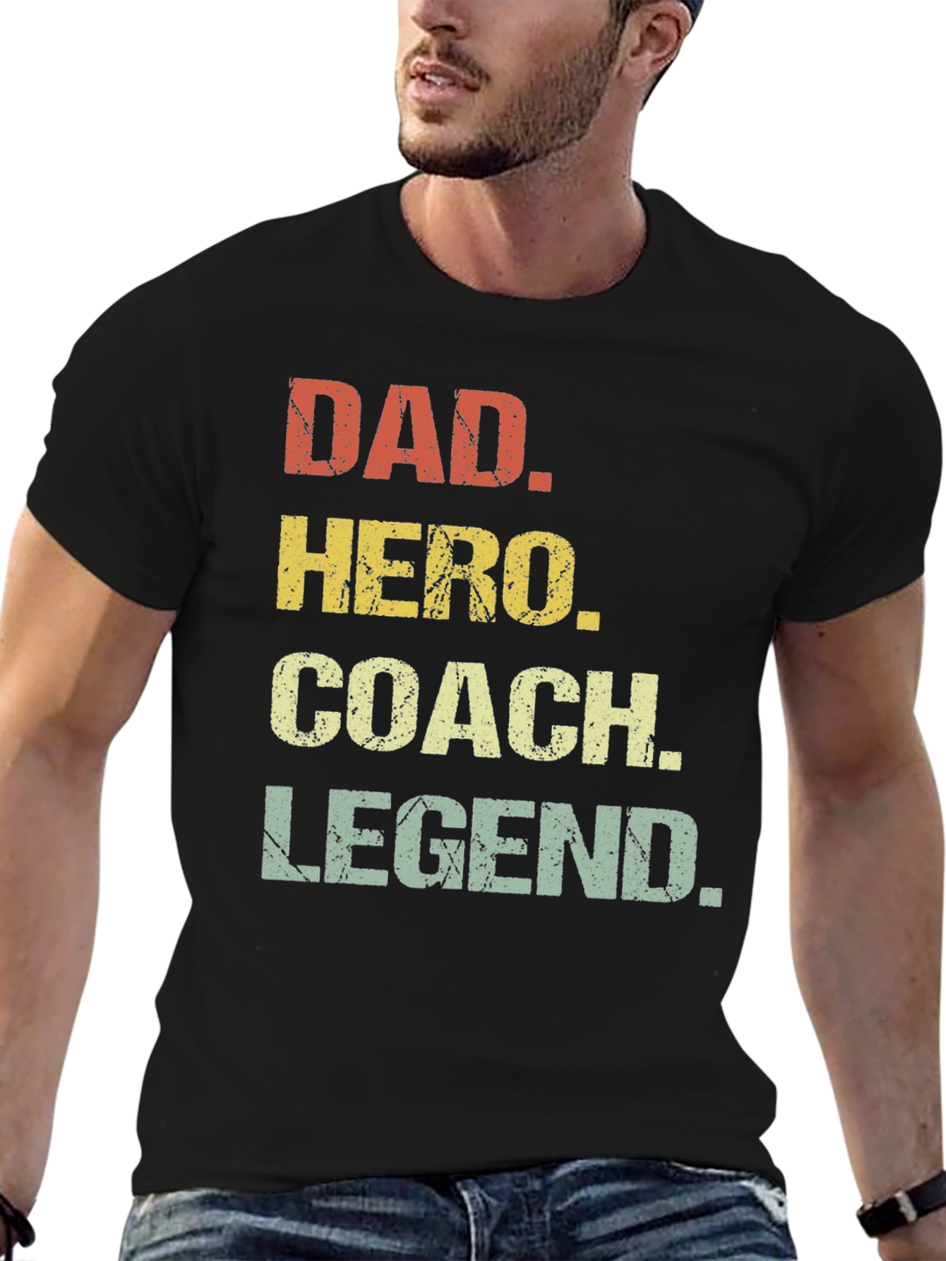 Dad Hero Coach Legend T-Shirt - Fathers Day Gift