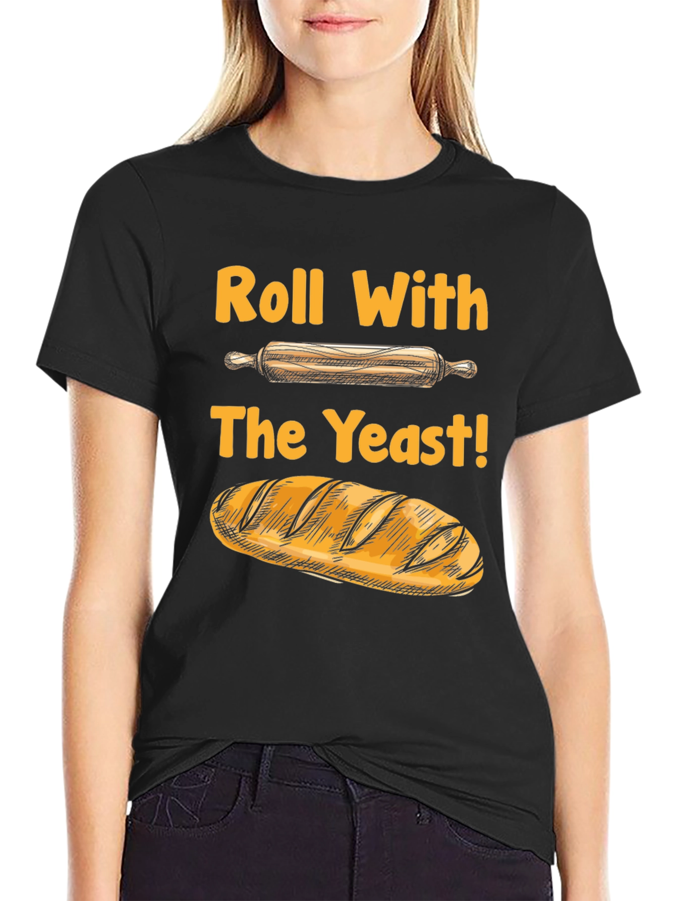 Roll With The Yeast Funny Baking T-Shirt