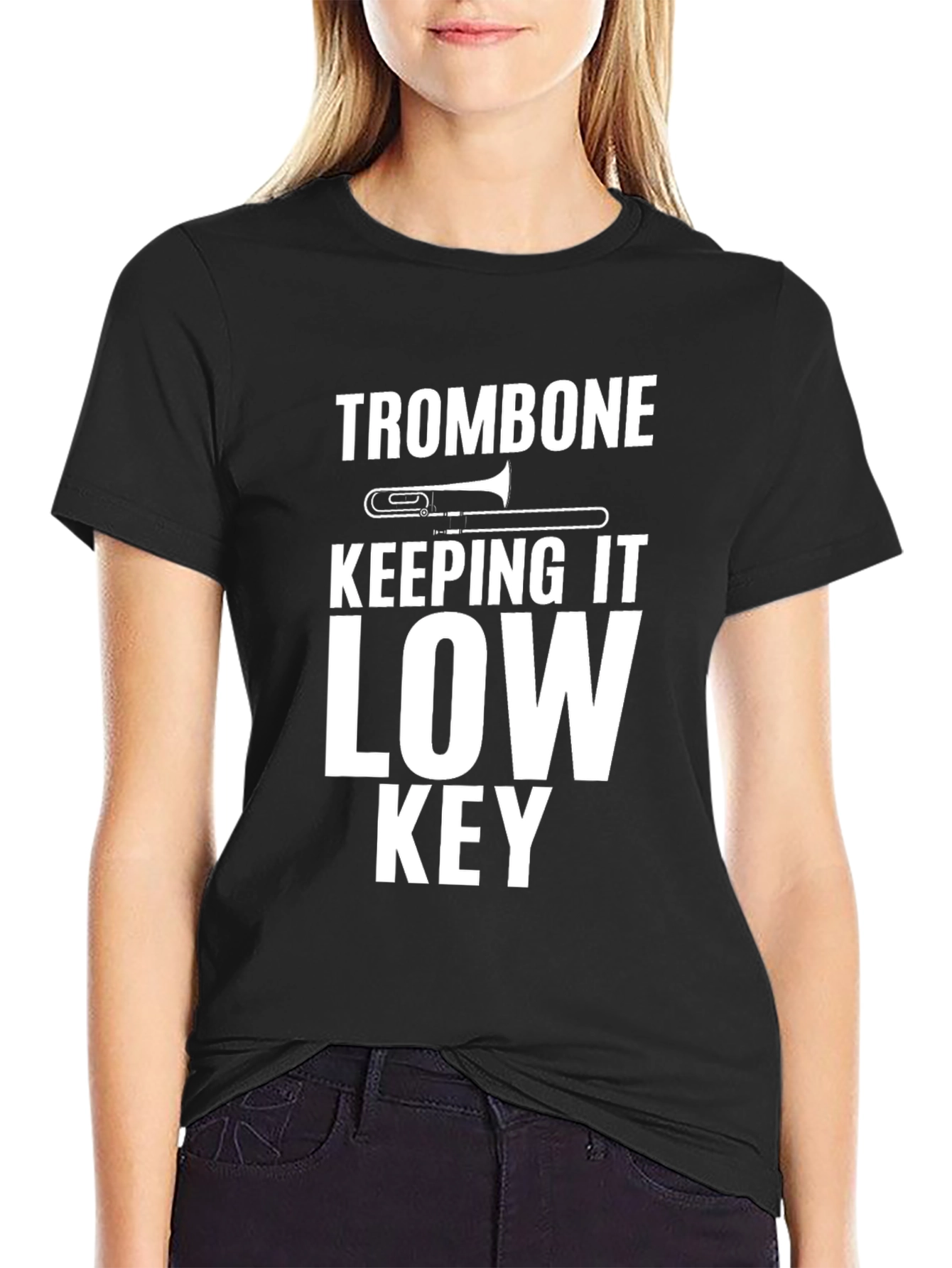Trombone Low Key T-Shirt - Musician Gift