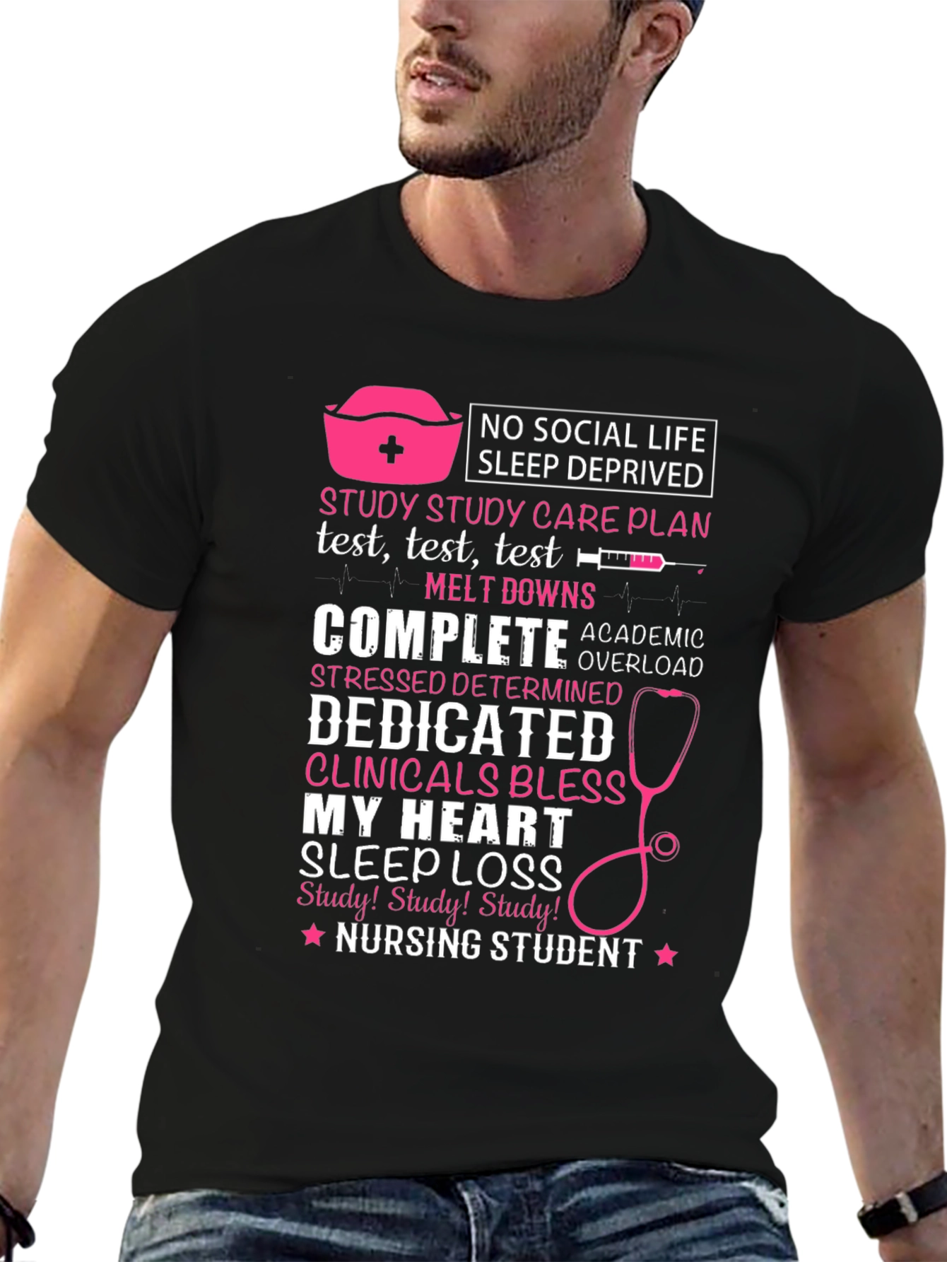 Nursing Student T-Shirt - No Social Life Sleep Deprived