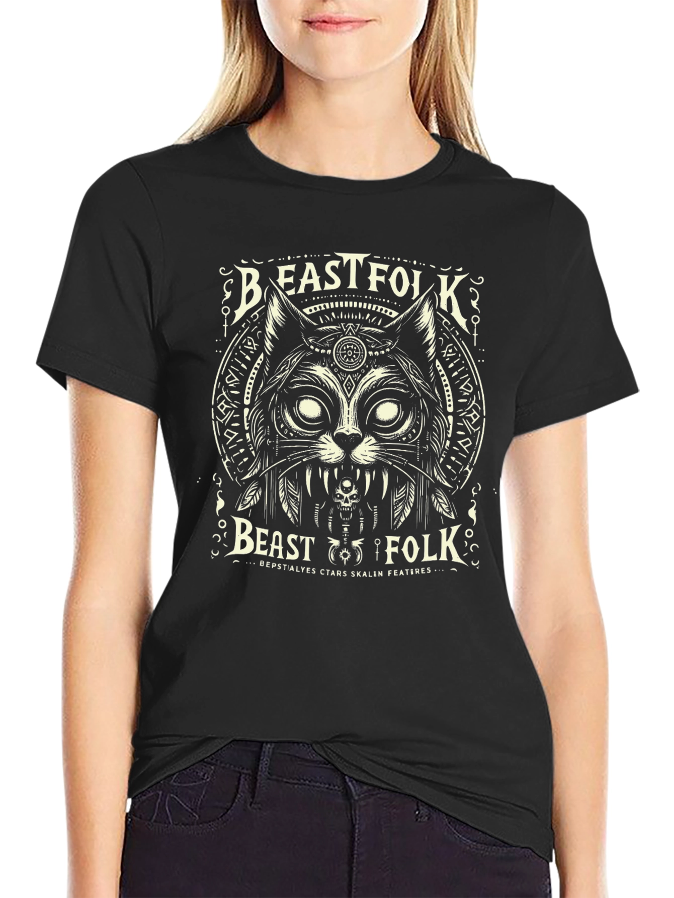 Beastfolk Graphic Tee - Black Cotton T-Shirt