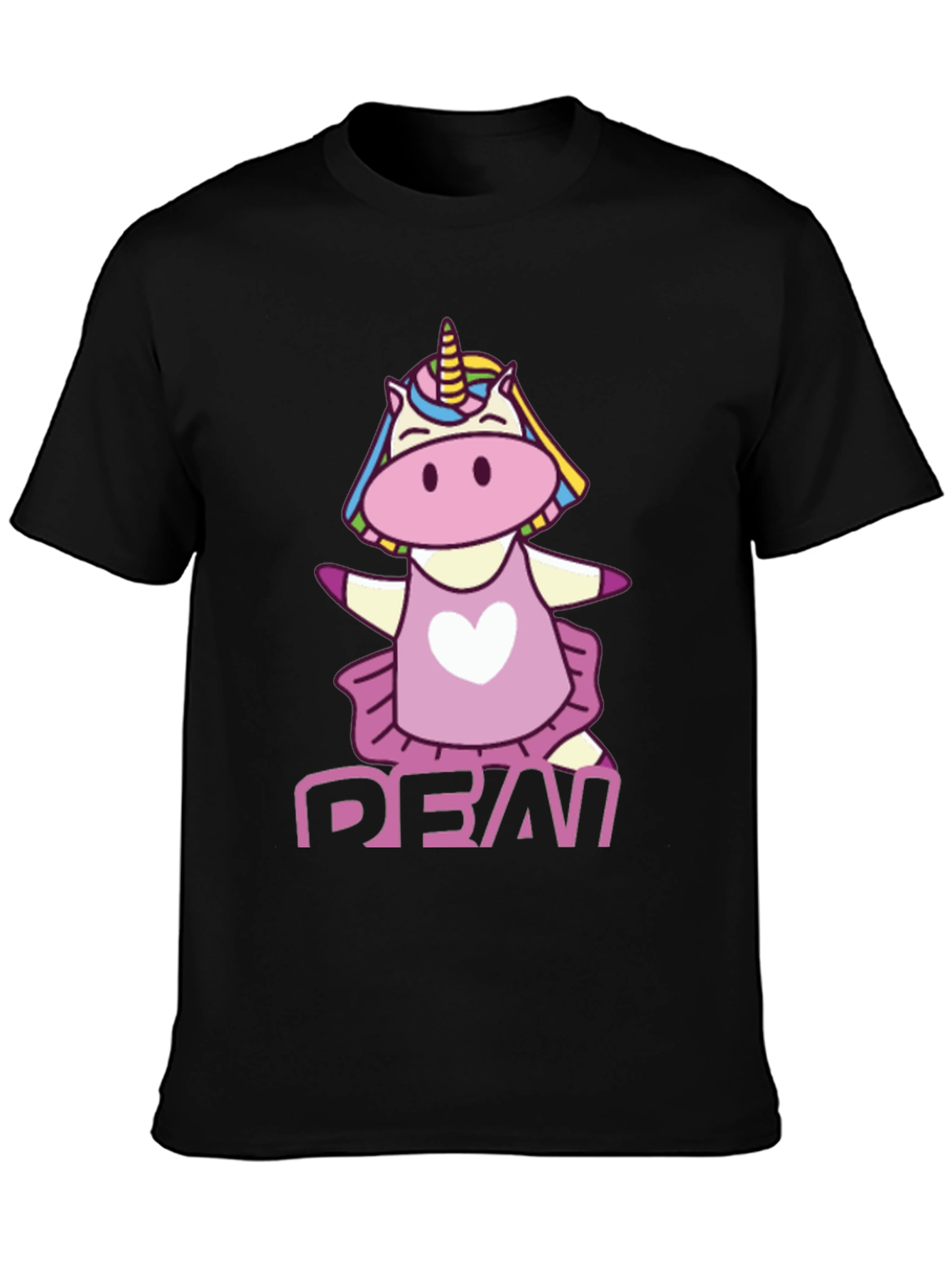 Unicorn Demi Graphic Black T-Shirt