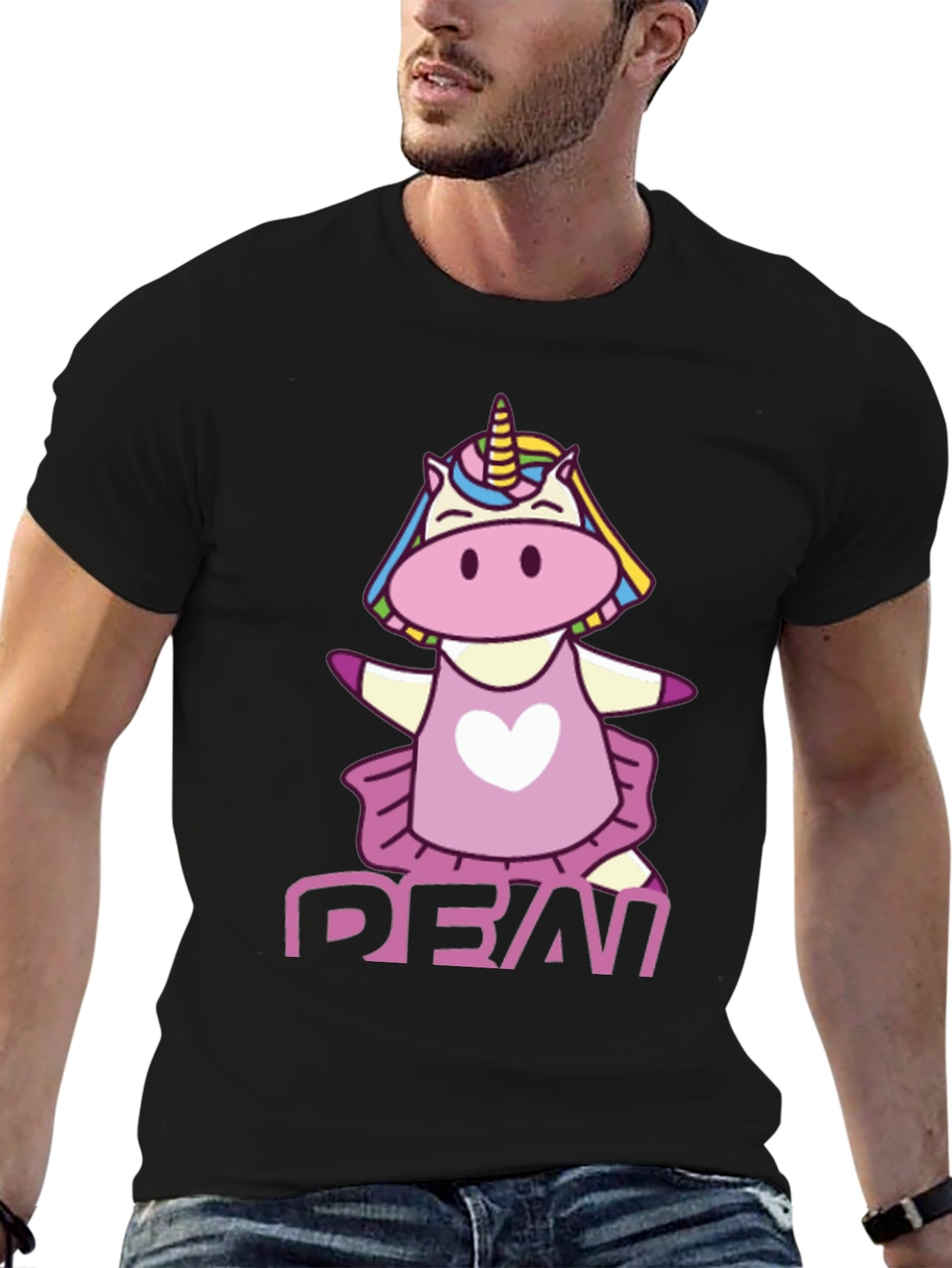 Unicorn Demi Graphic Black T-Shirt
