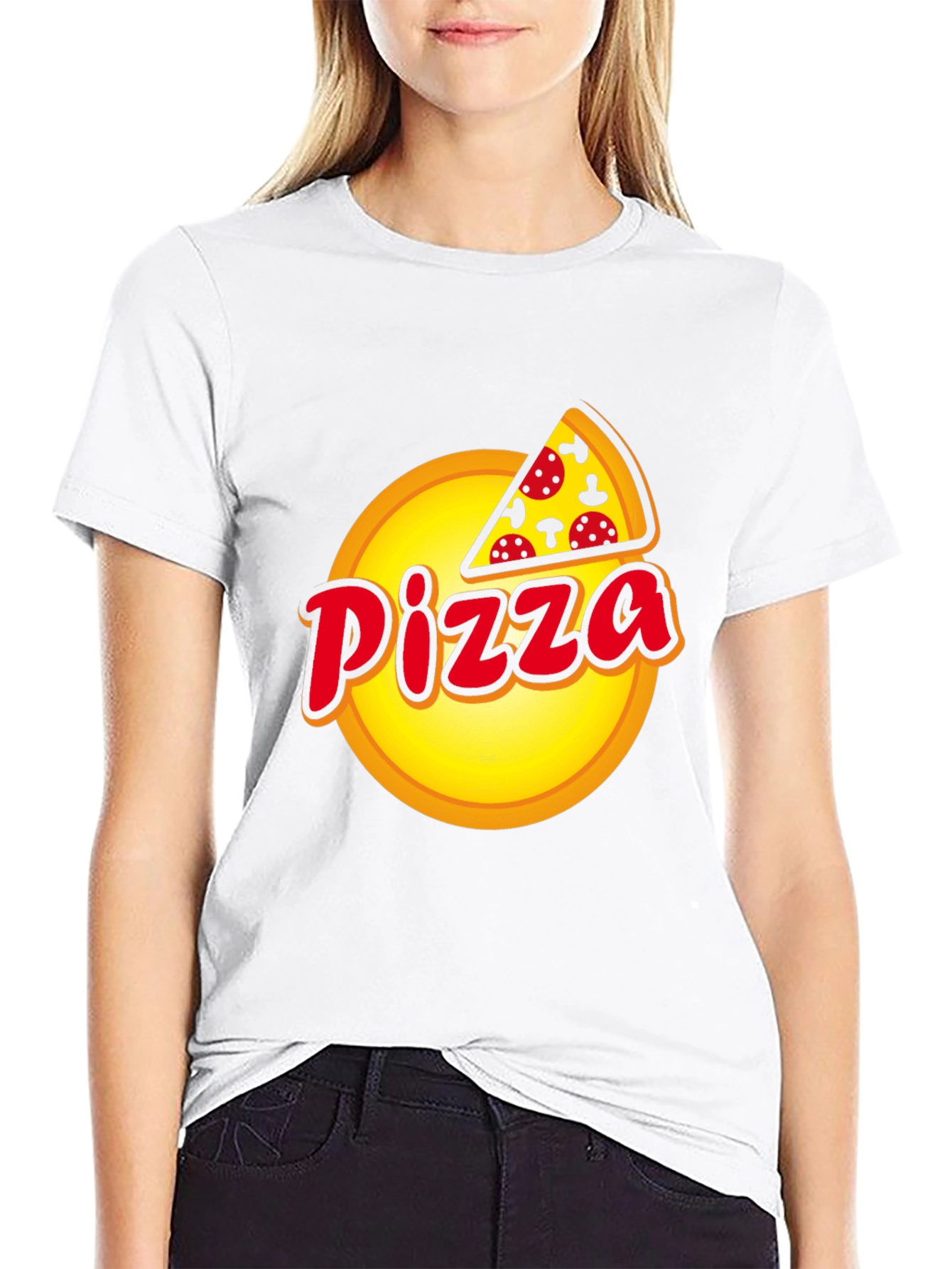 Pizza Graphic Black T-Shirt - Foodie Fashion