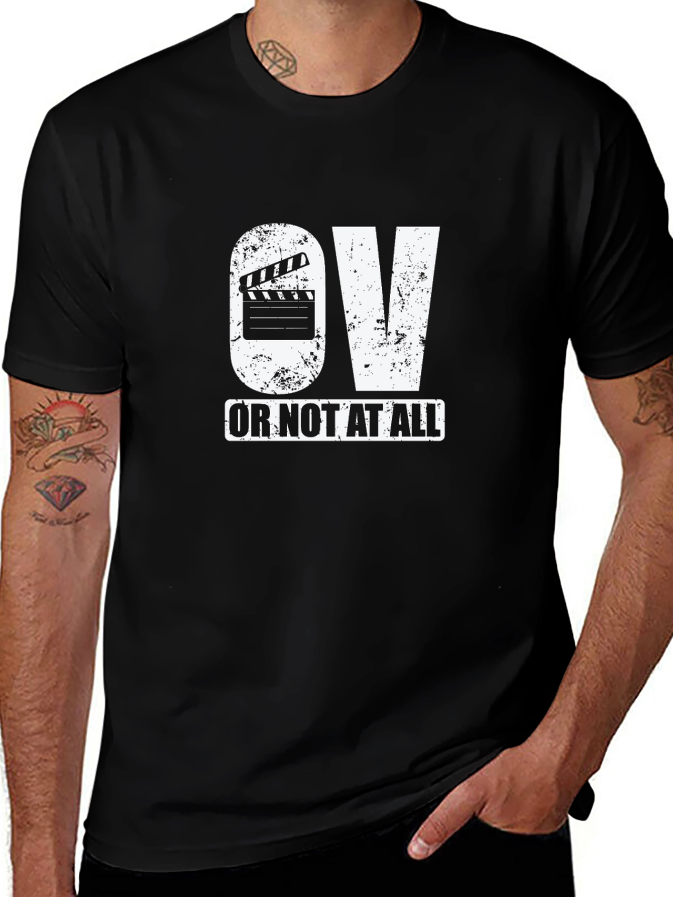 OV Or Not At All Black Graphic Tee
