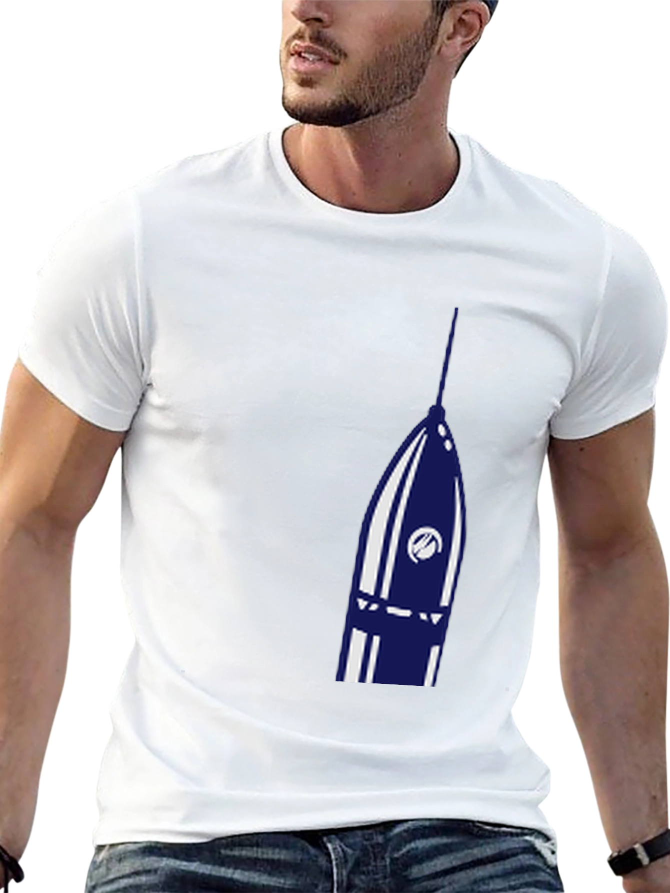 Nautical T-Shirt - Navy Sailboat Design