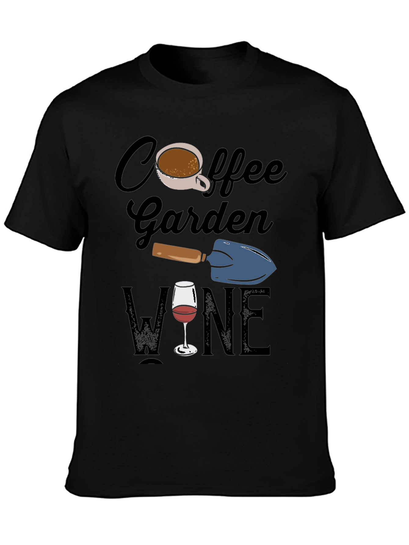 Coffee Garden Wine T-Shirt - Gardening Lover Tee