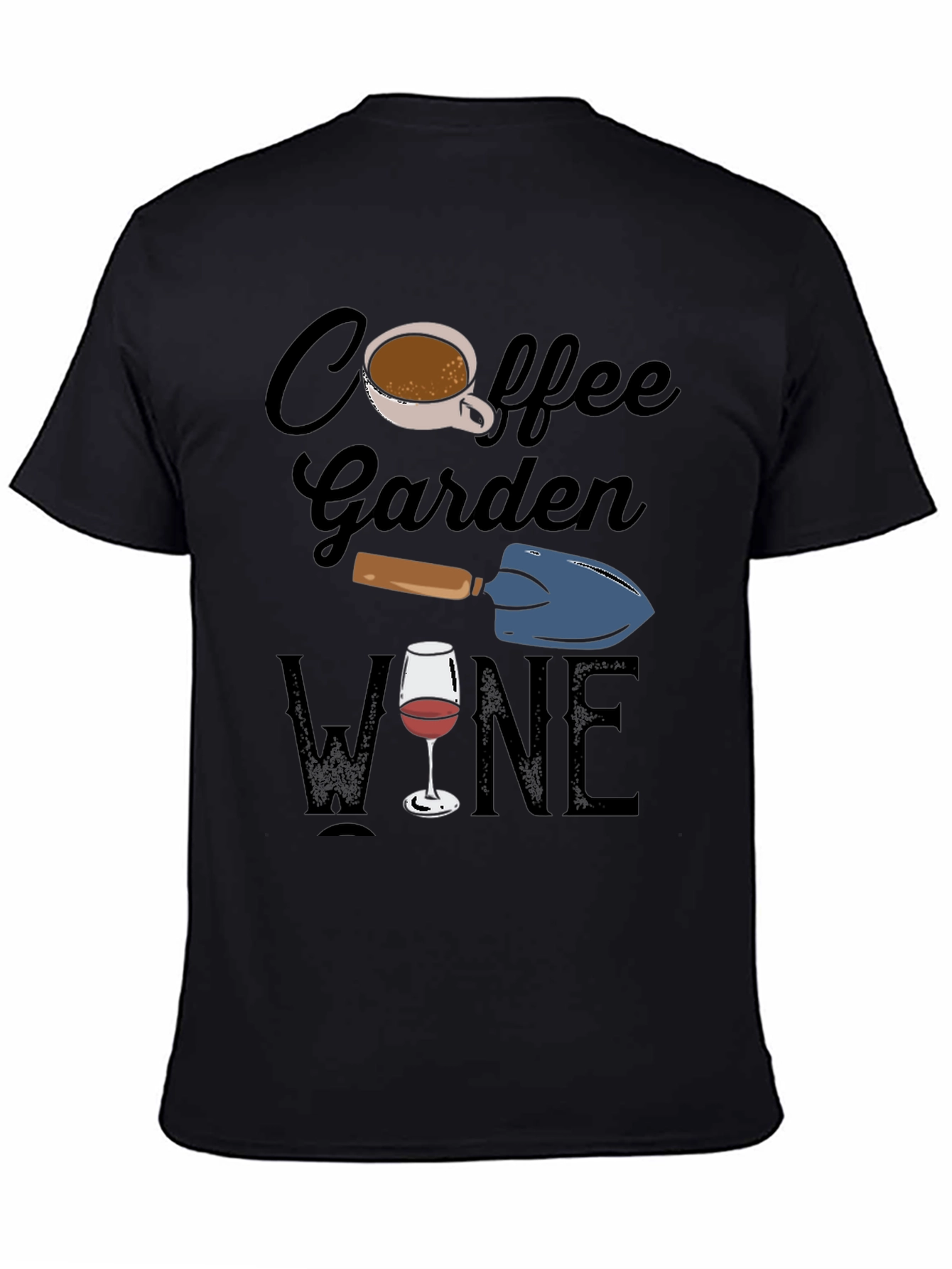 Coffee Garden Wine T-Shirt - Gardening Lover Tee