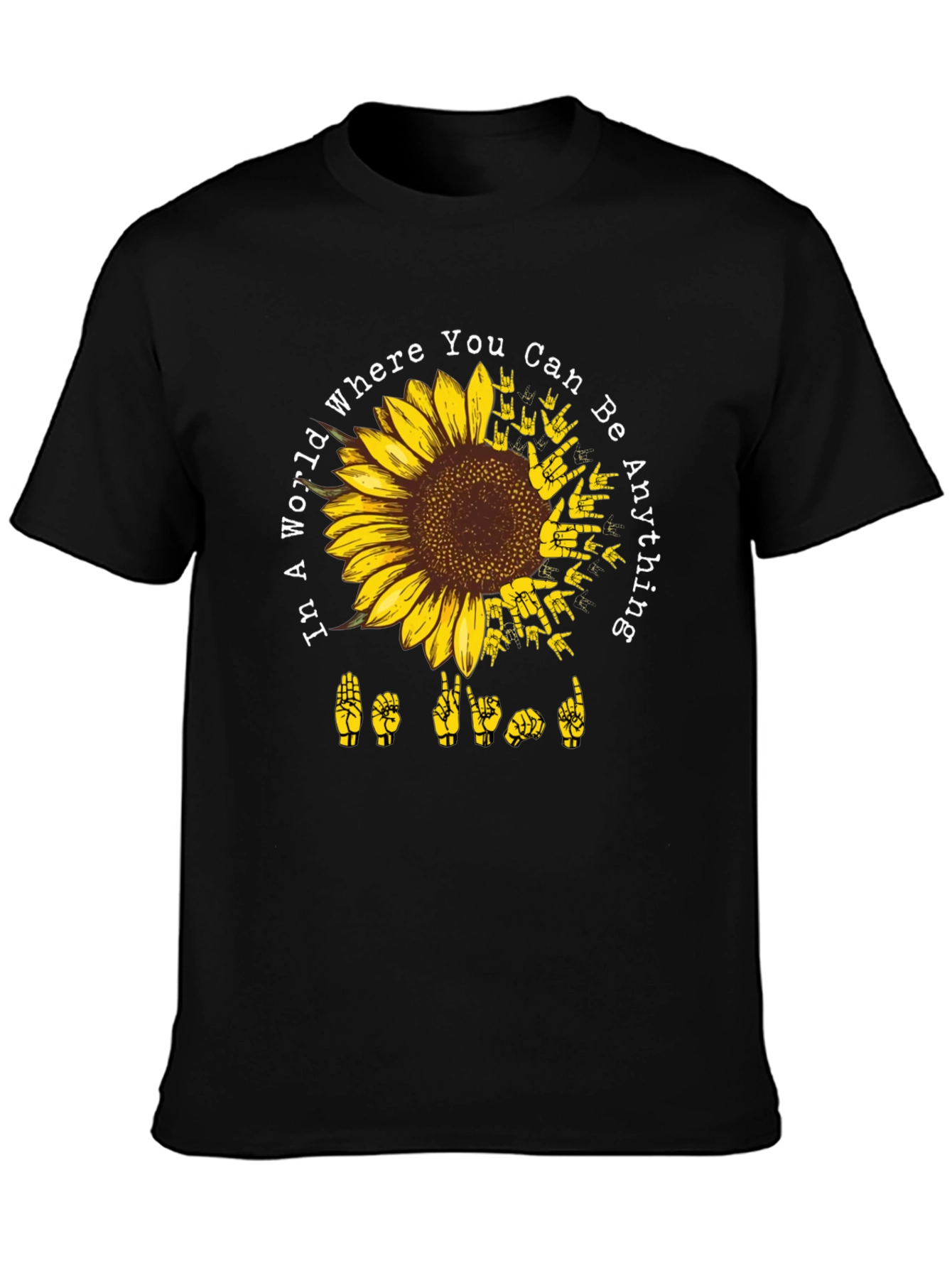 Sunflower ASL Be Kind Graphic Tee