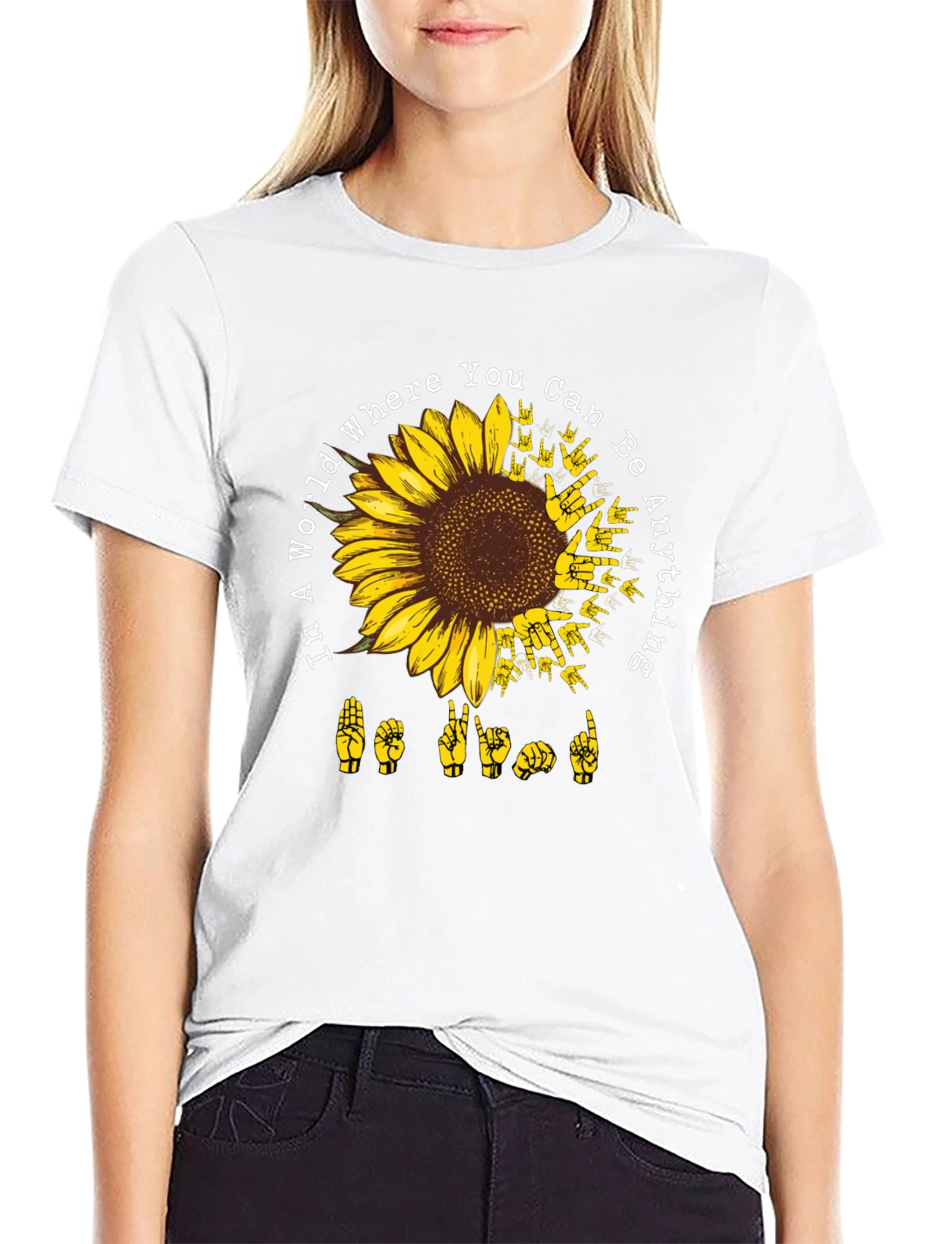 Sunflower ASL Be Kind Graphic Tee