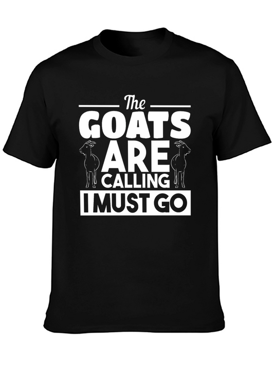 The Goats are Calling Mens Black T-Shirt