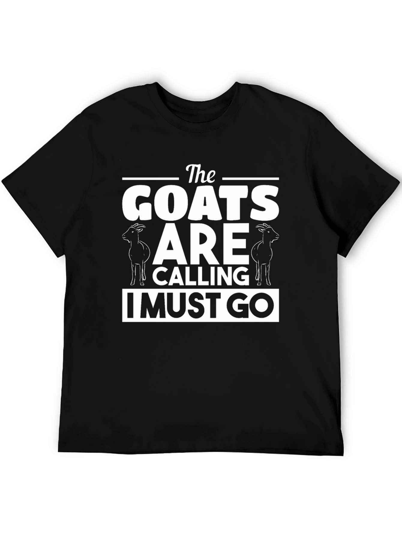 The Goats are Calling Mens Black T-Shirt