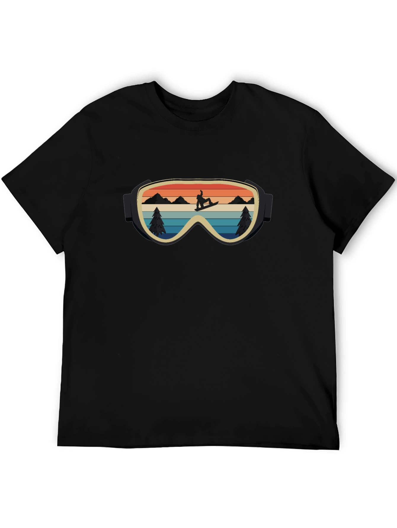 Retro Snowboarder Goggles Graphic Tee