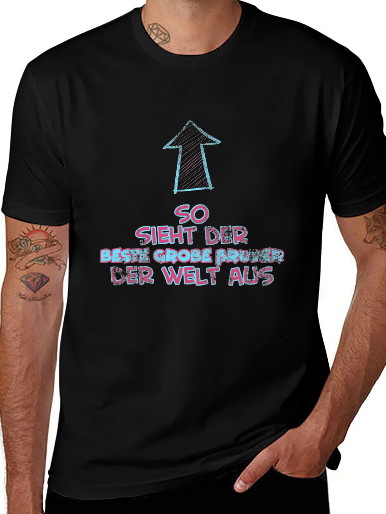 Best Big Brother Arrow Graphic Tee - Black
