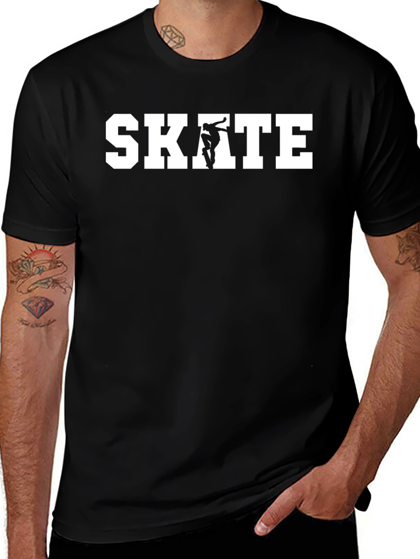 Skate T-Shirt - Classic Black Graphic Tee