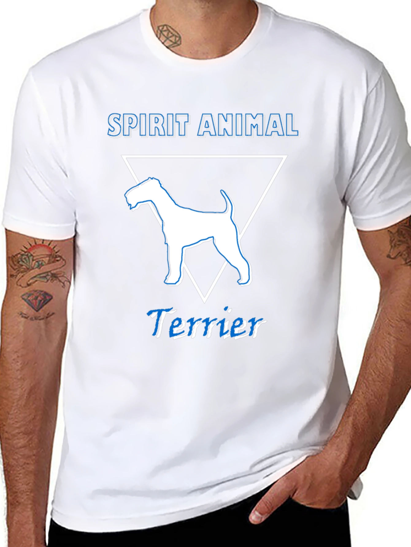 Spirit Animal Terrier T-Shirt - Mens Black Tee