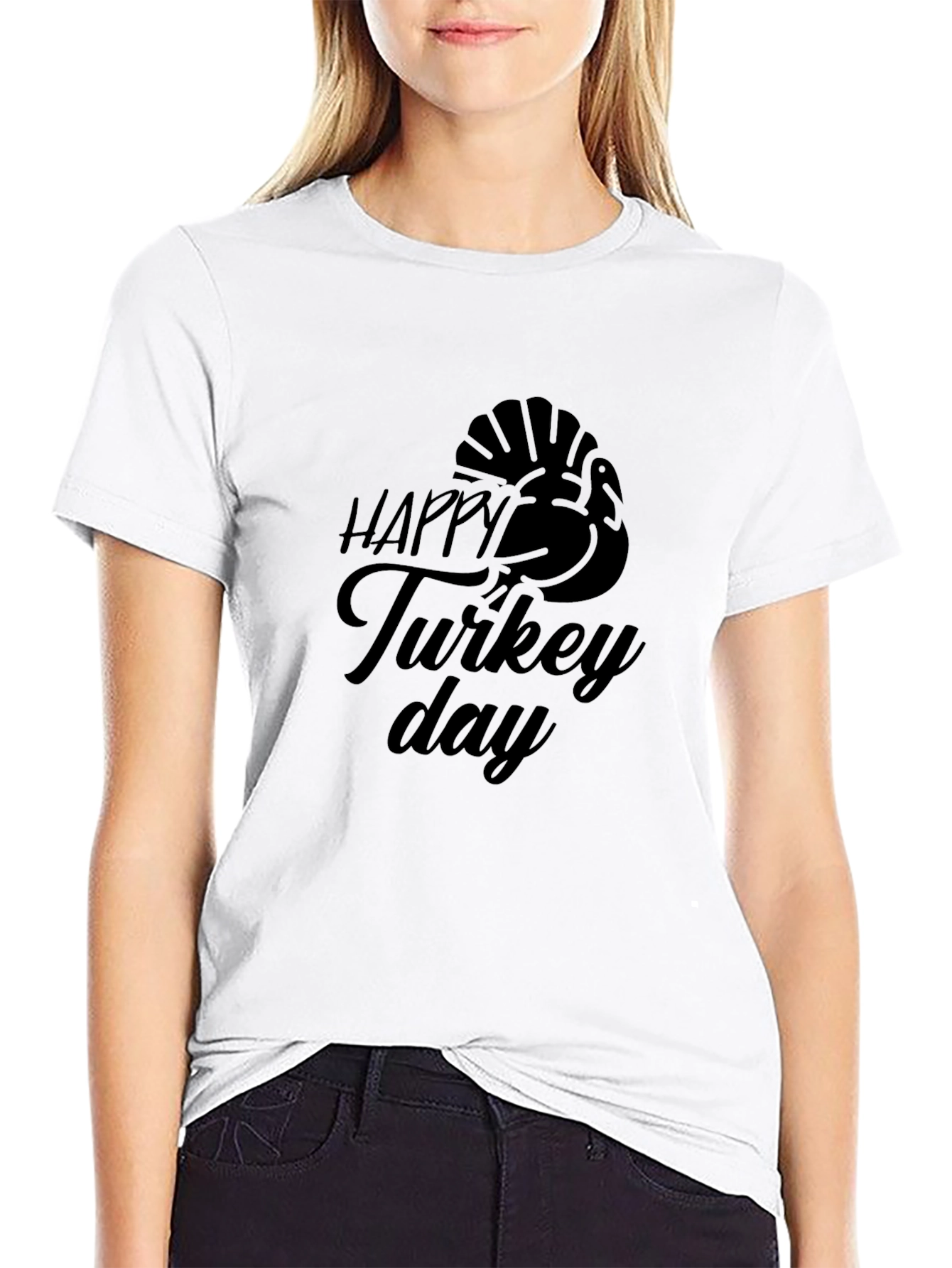 Happy Turkey Day Black T-Shirt