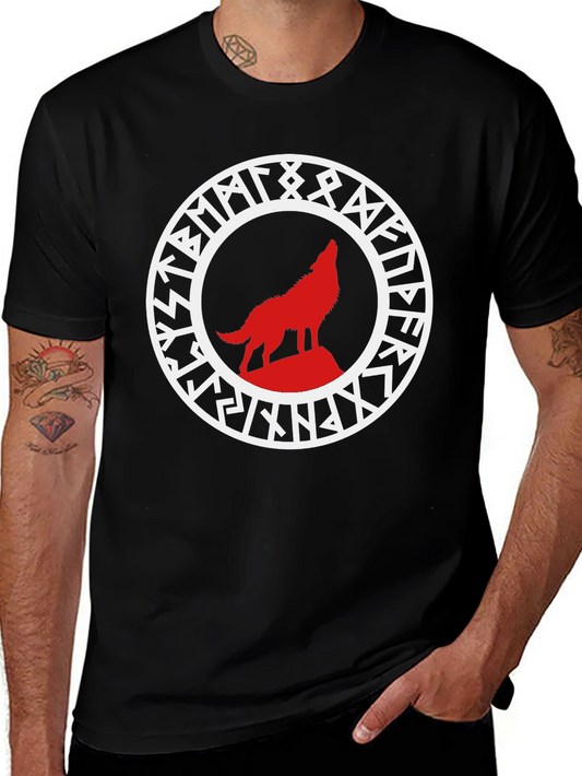 Wolf Rune Circle Graphic Tee
