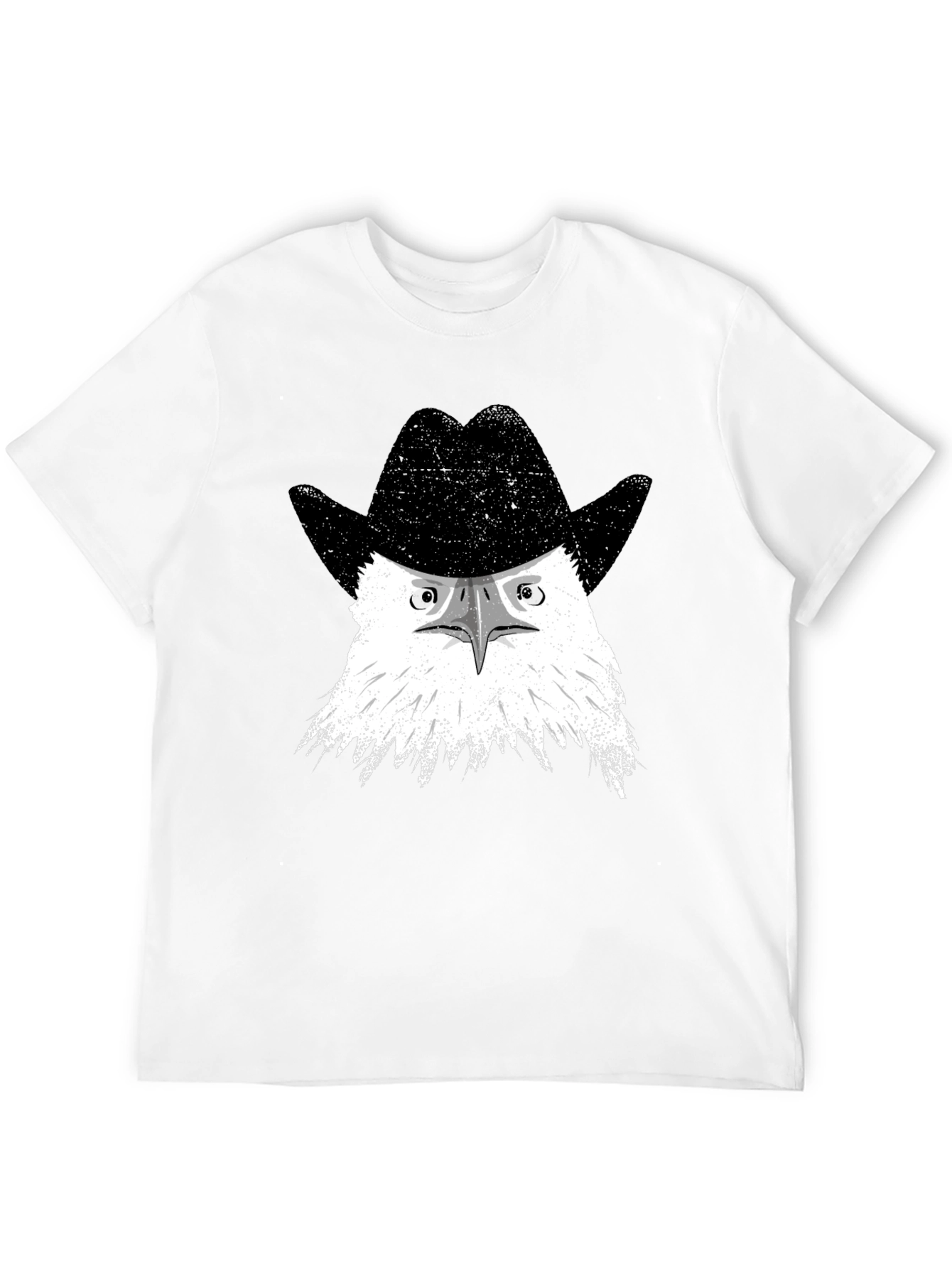Eagle Cowboy Hat Graphic Tee - Mens Black T-Shirt