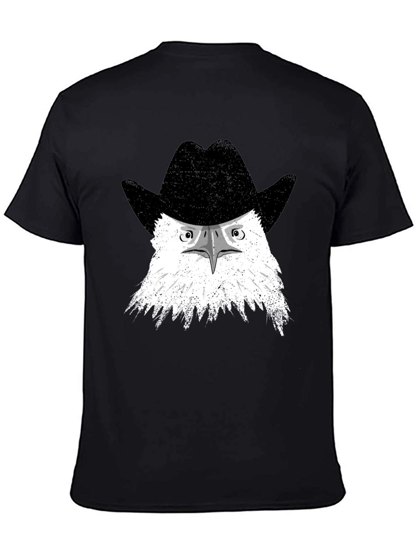 Eagle Cowboy Hat Graphic Tee - Mens Black T-Shirt