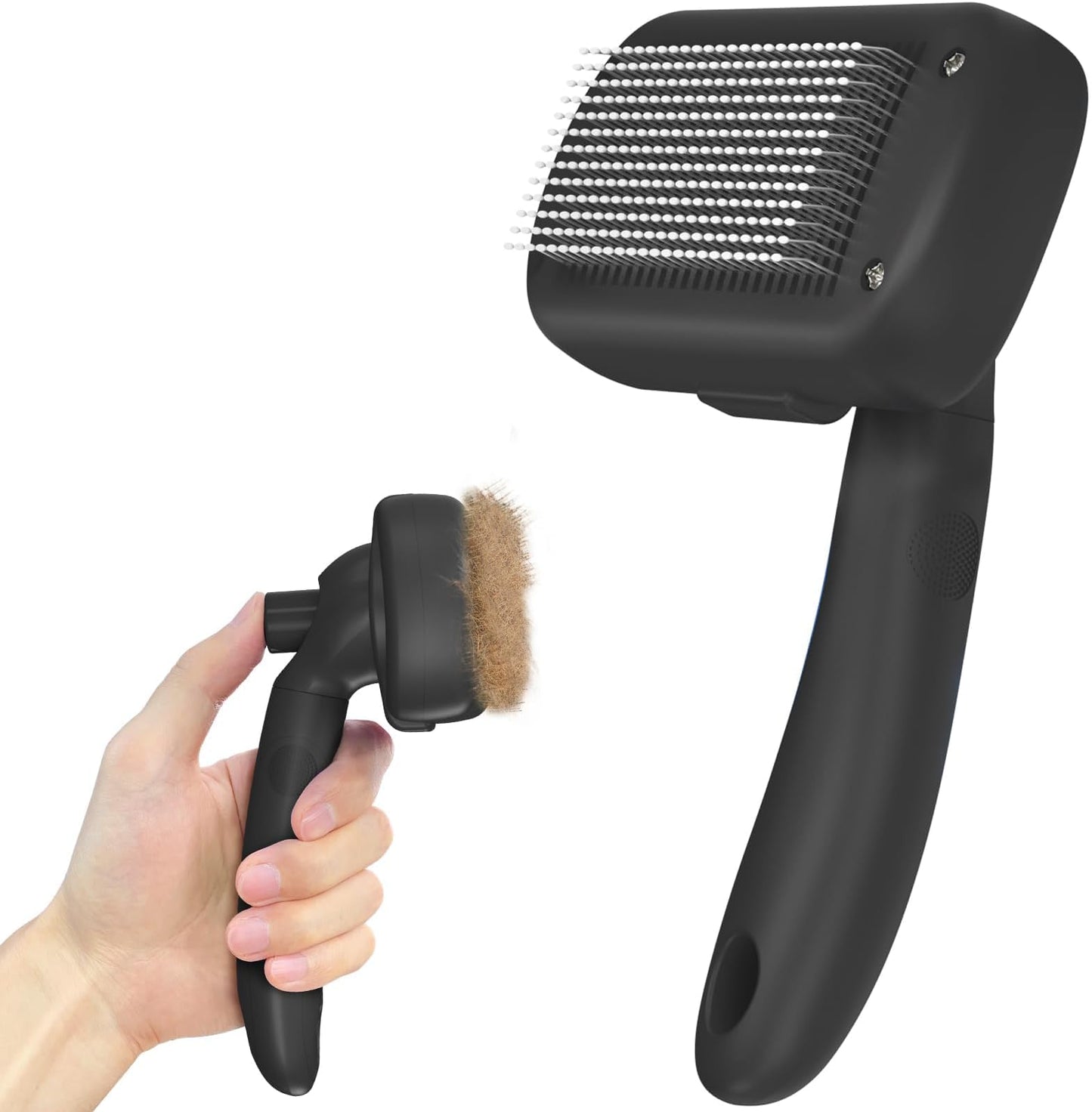 Dipoo Self Cleaning Shedding Brush - Skin Friendly - Top Rated