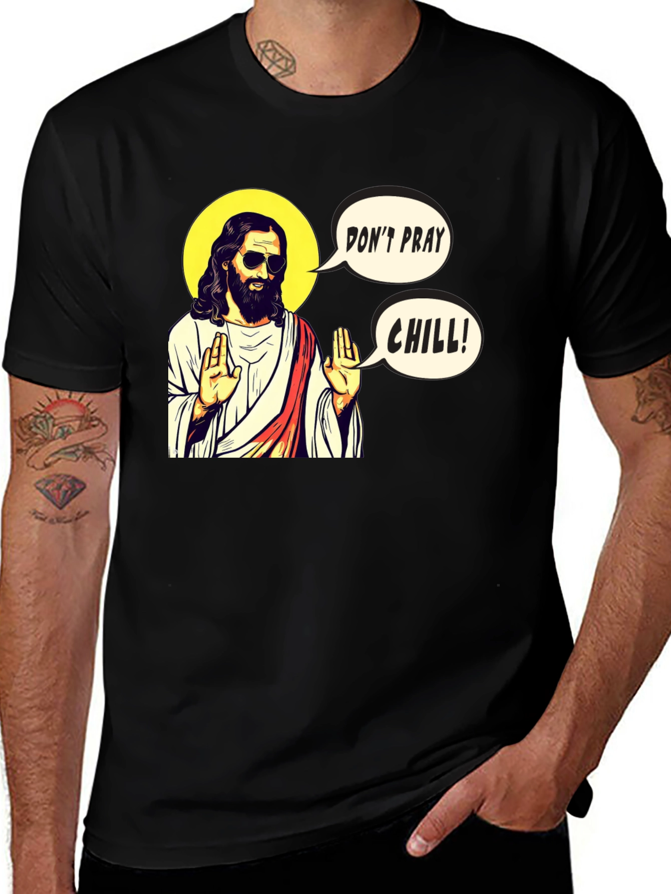 Cool Jesus Dont Pray Chill! T-Shirt