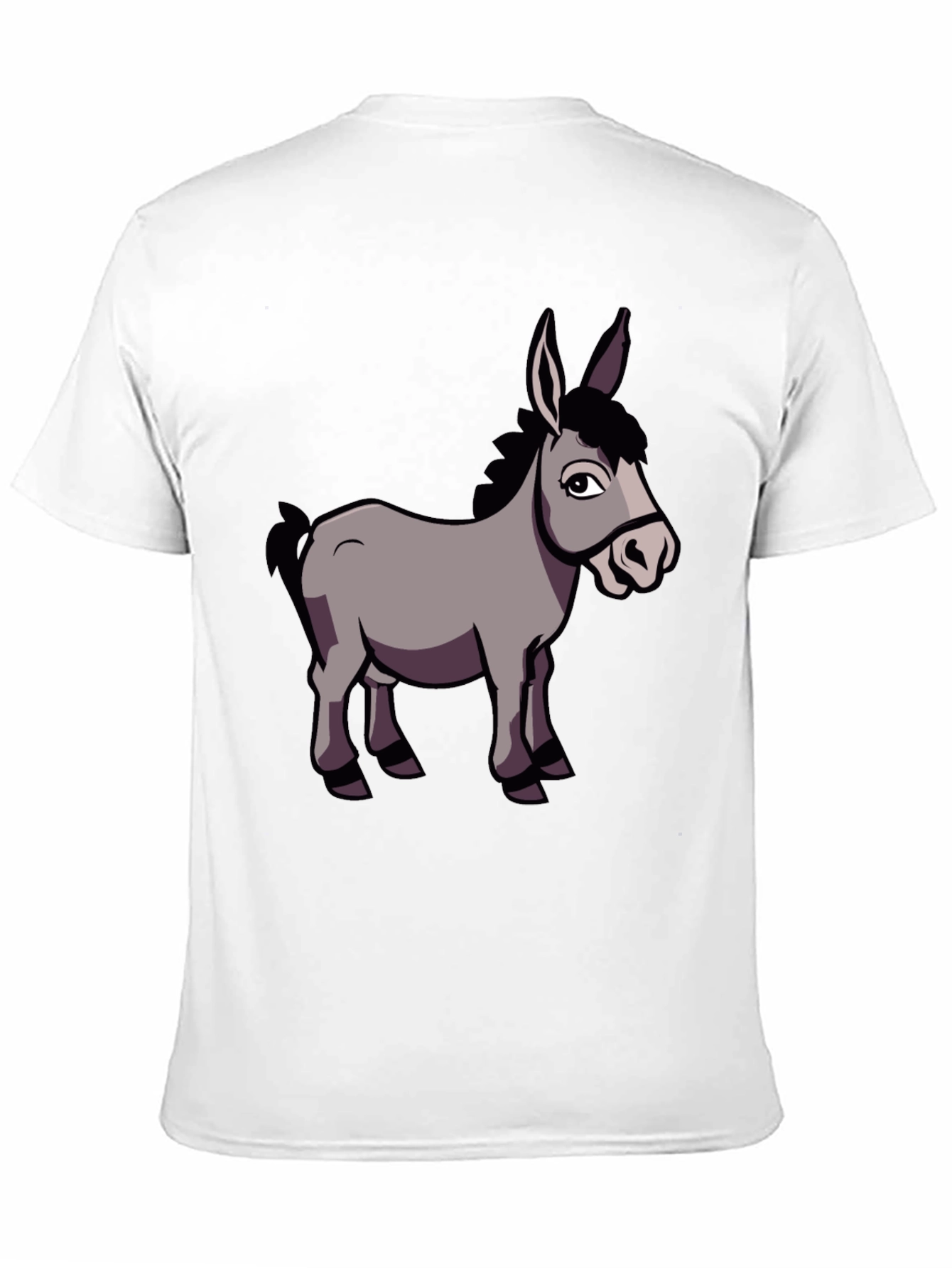 Funny Donkey Graphic T-Shirt Black Crew Neck