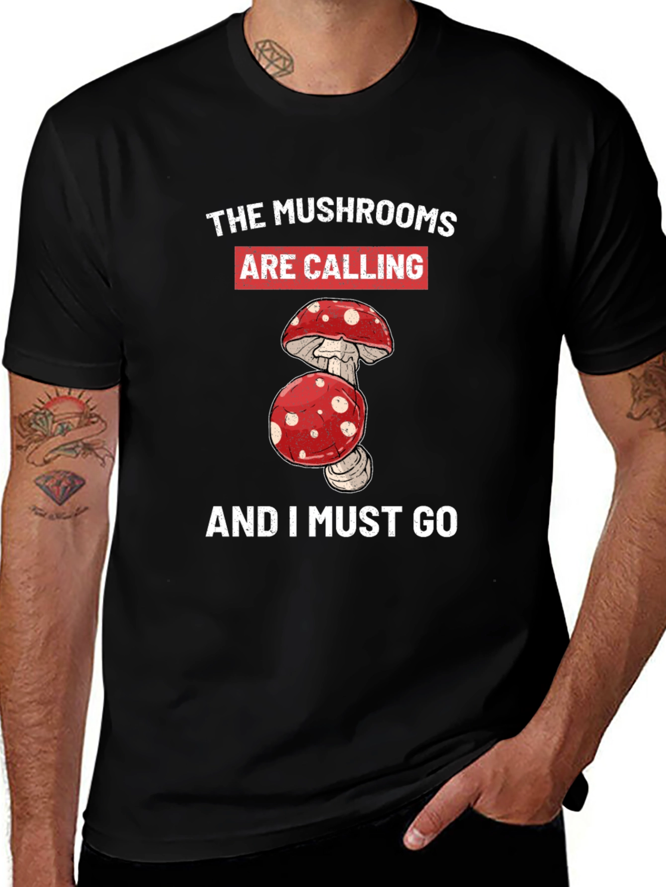 Mushroom Calling T-Shirt: Nature Lover Apparel