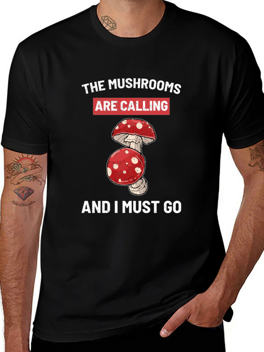 Mushroom Calling T-Shirt: Nature Lover Apparel
