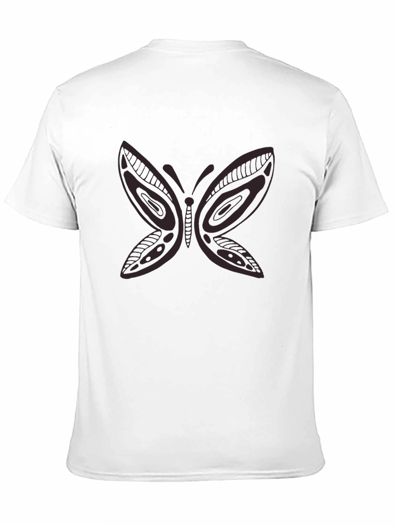 Butterfly Graphic Print Black T-Shirt