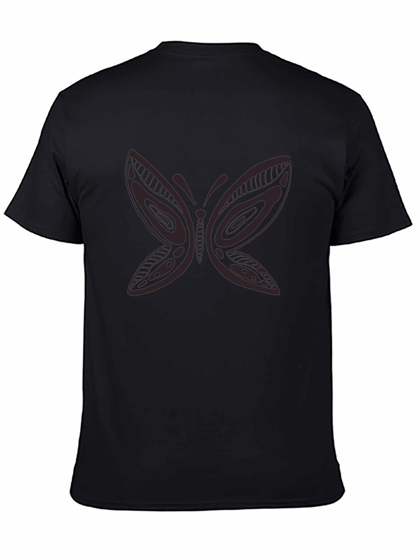 Butterfly Graphic Print Black T-Shirt
