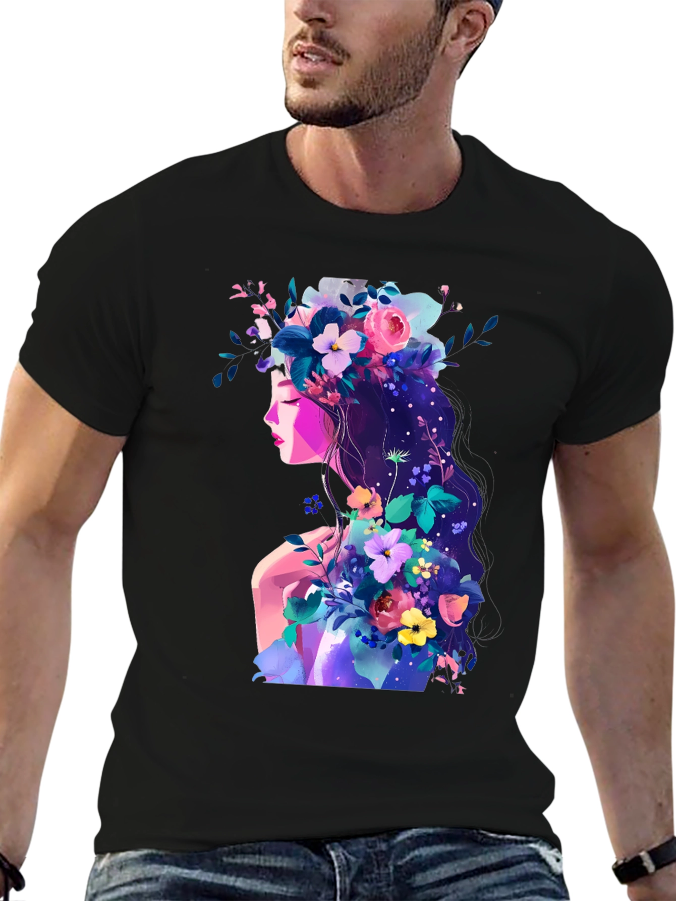 Floral Woman Graphic T-Shirt