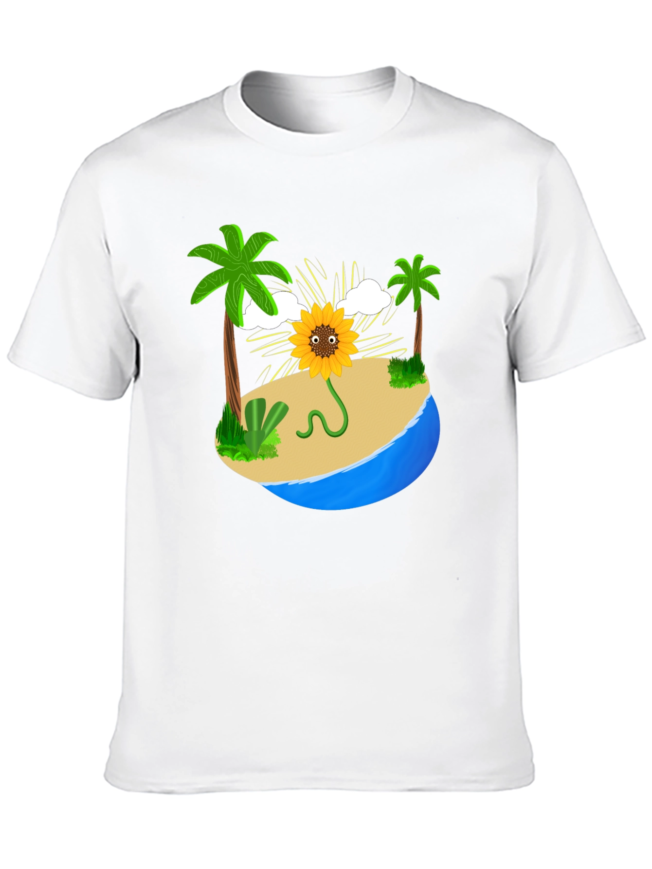 Sunflower Island Graphic Tee - Mens Black T-Shirt
