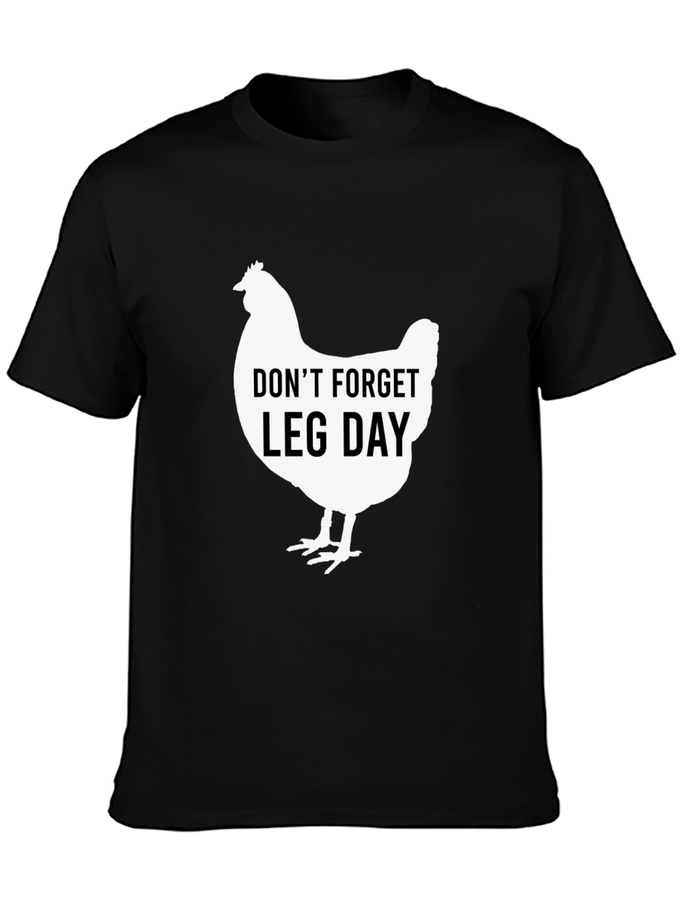 Funny Leg Day Chicken Graphic T-Shirt