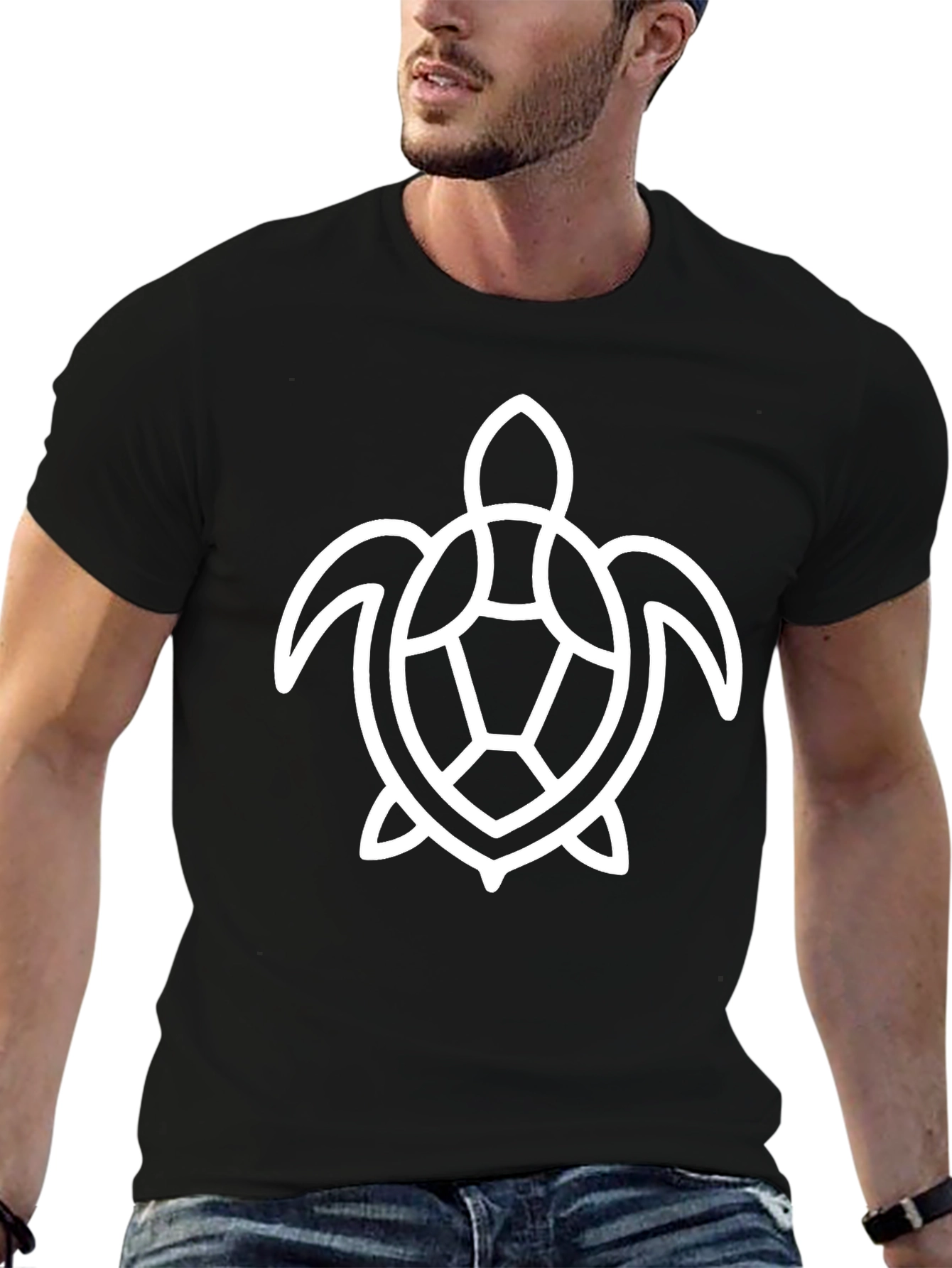 Turtle Graphic Black T-Shirt