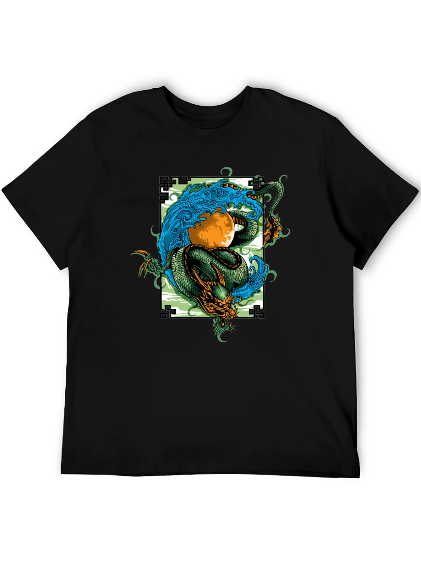 Dragon and Moon Graphic Tee - Stylish Unisex Fit